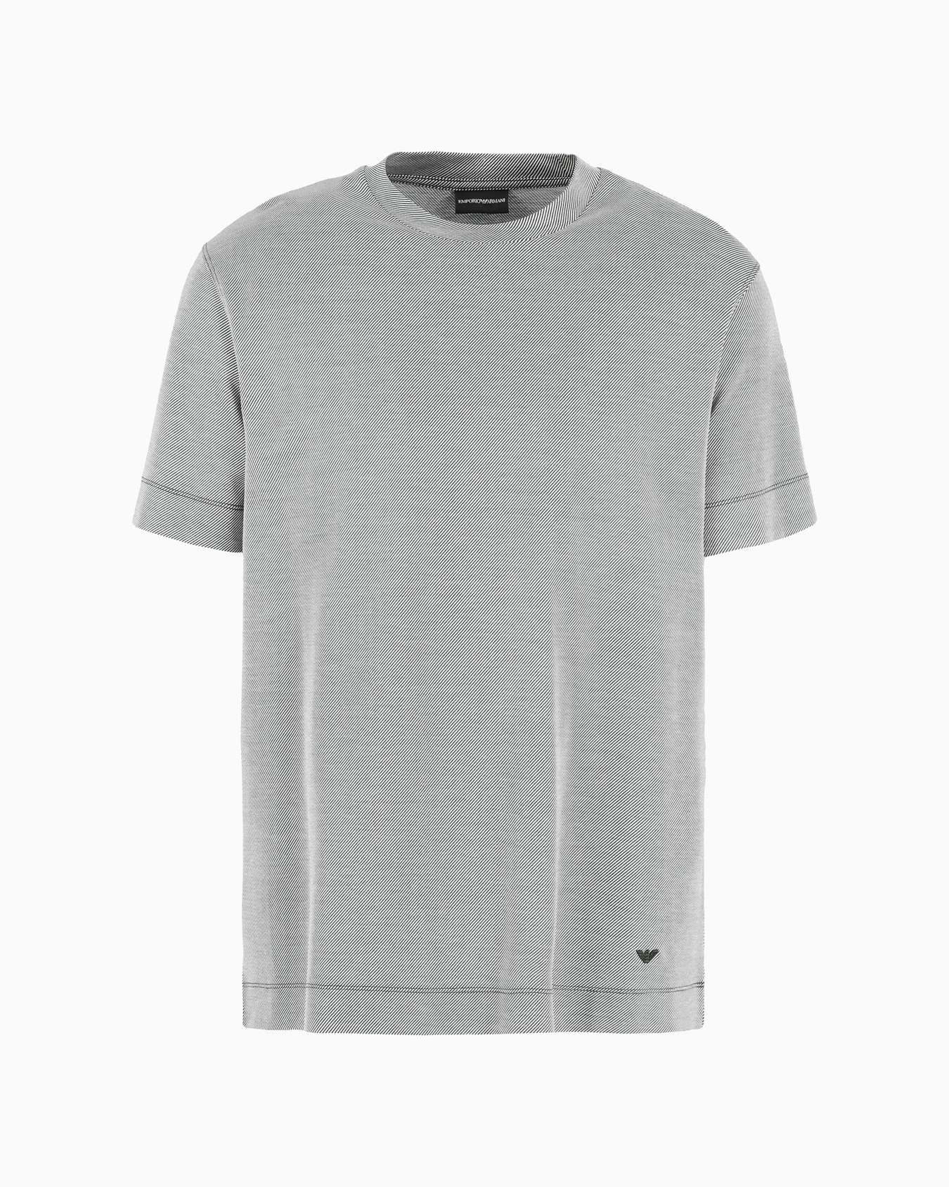 Camiseta de punto a rayas de mezcla de lyocell  Diapositiva 0
