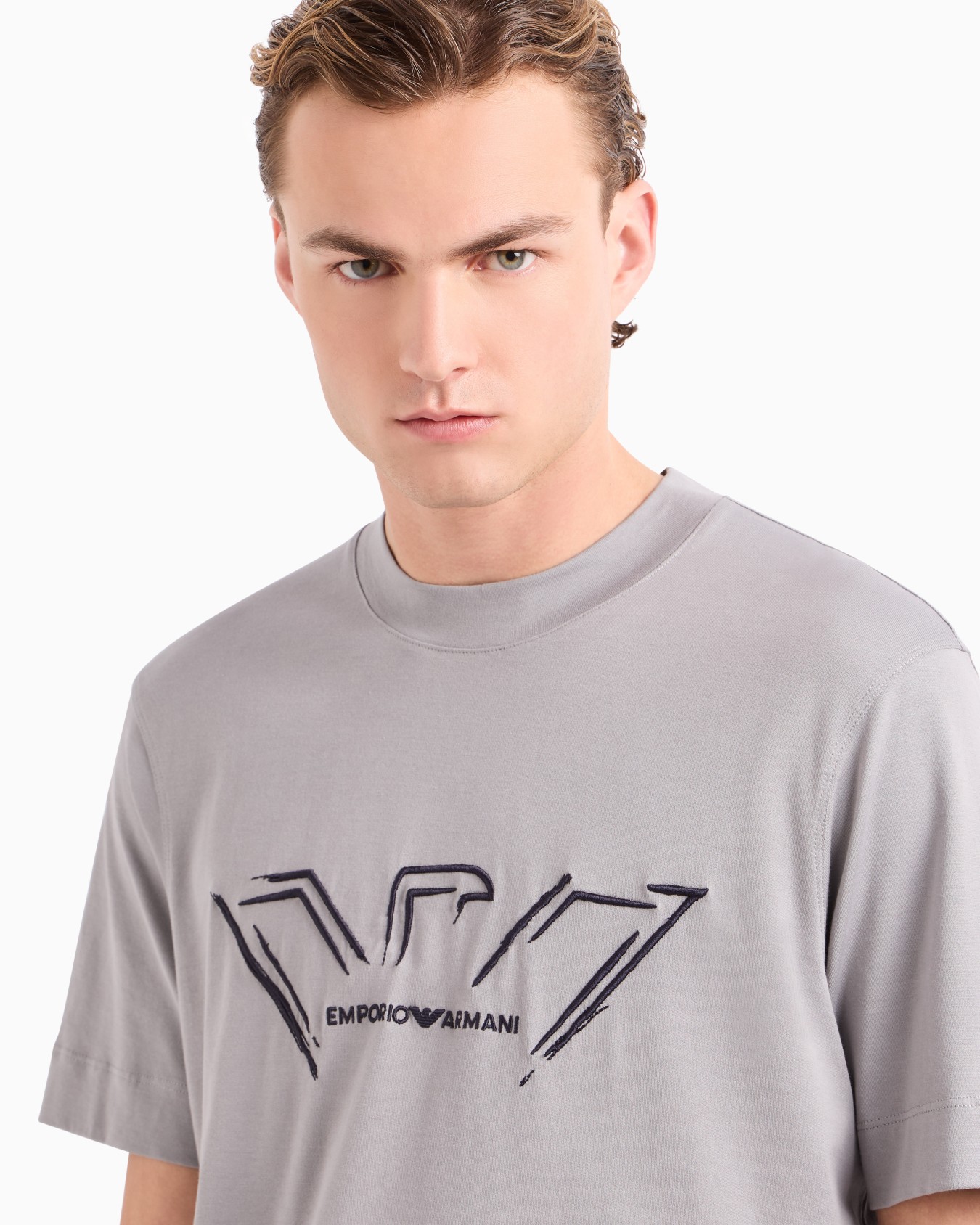 T-shirt en jersey léger avec logo brodé en relief ASV Diapositive 4
