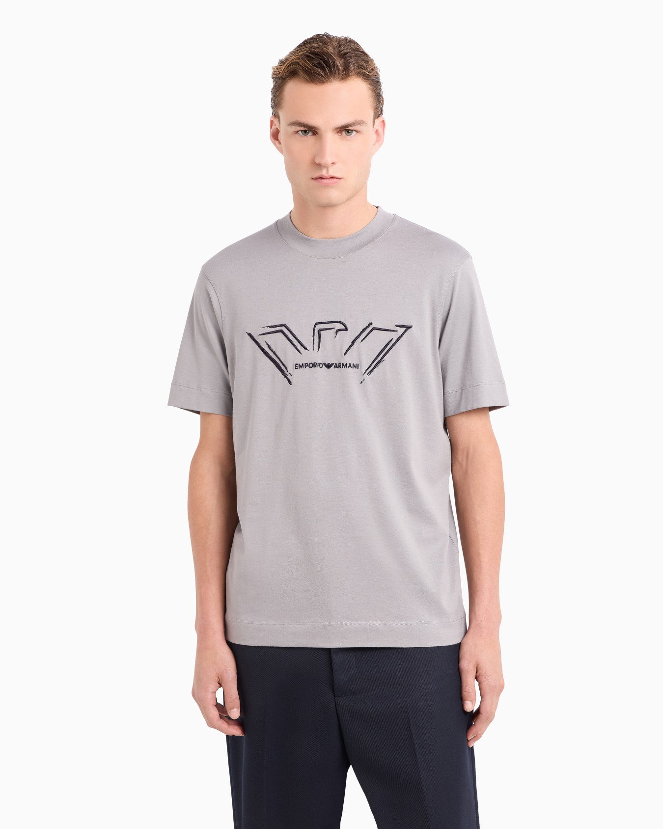 T-shirt en jersey léger avec logo brodé en relief ASV Diapositive 1