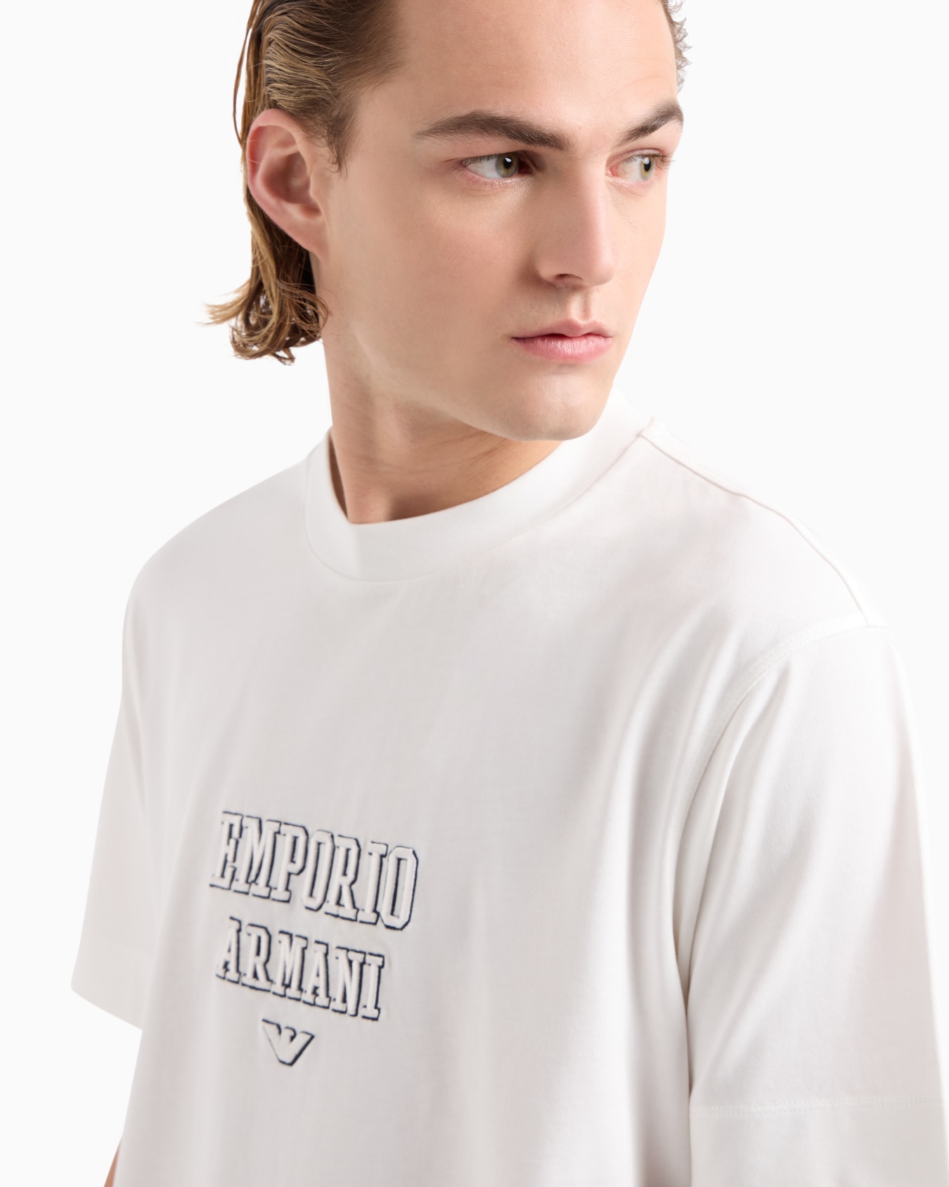 T-shirt en jersey épais avec logo brodé en relief ASV Diapositive 4