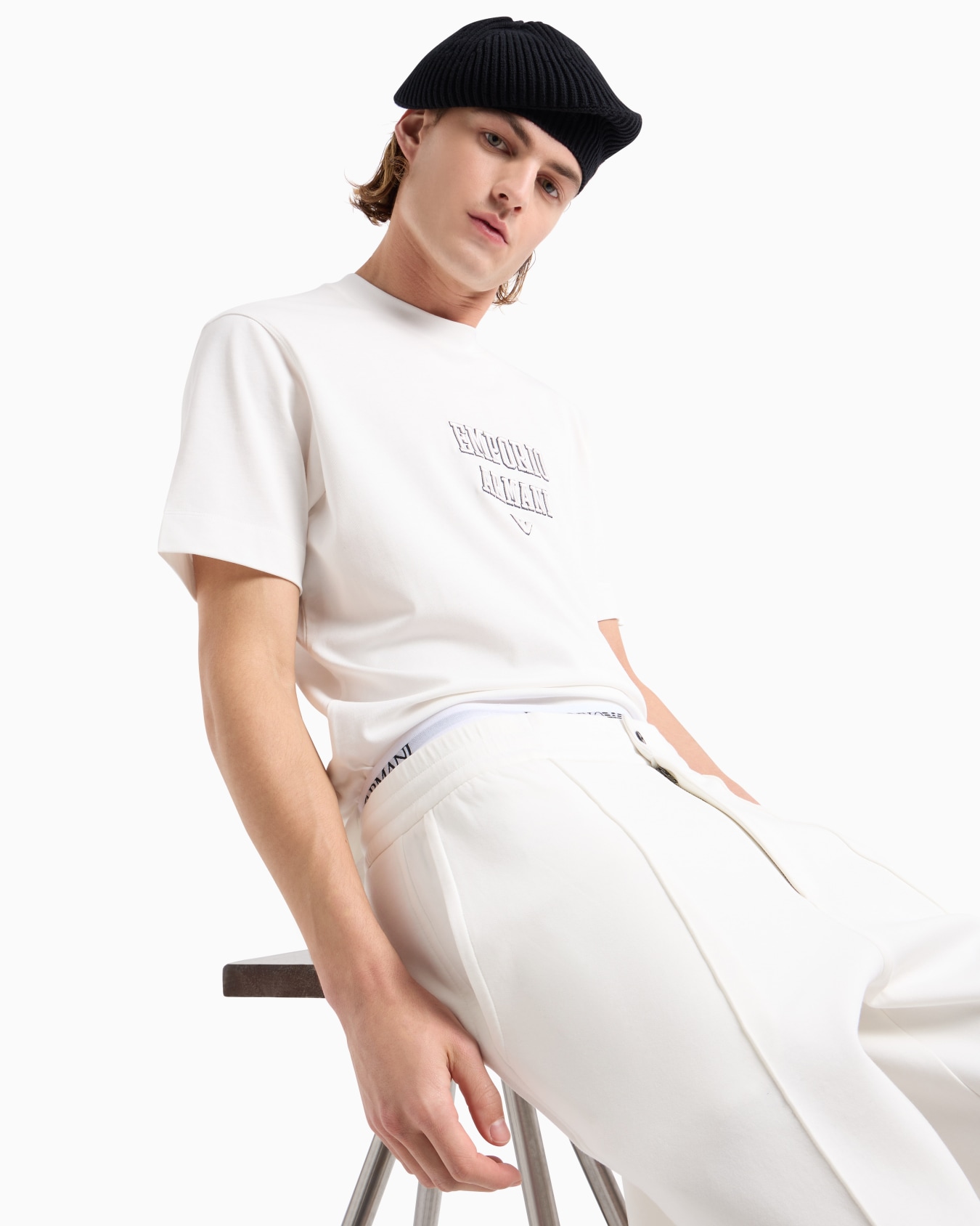 T-shirt en jersey épais avec logo brodé en relief ASV Diapositive 5