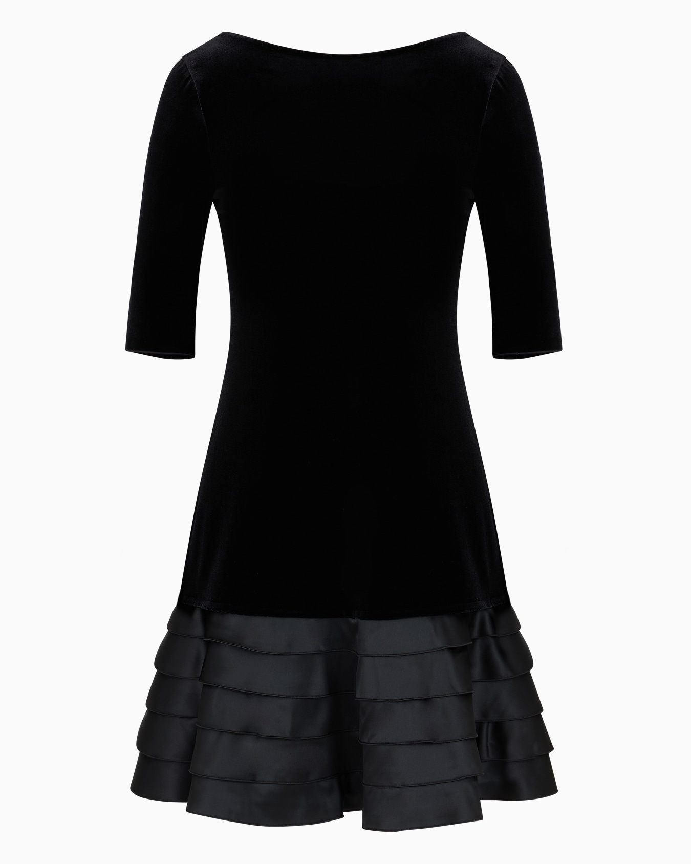 Moon Capsule collection chenille jersey dress with satin ruffles Slide 0