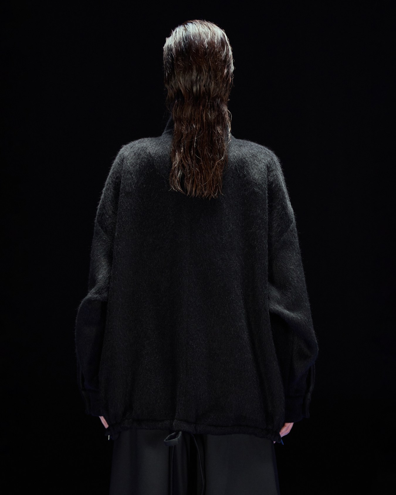 ASV Black Blue capsule collection full-zip virgin wool and mohair blouson Slide 3
