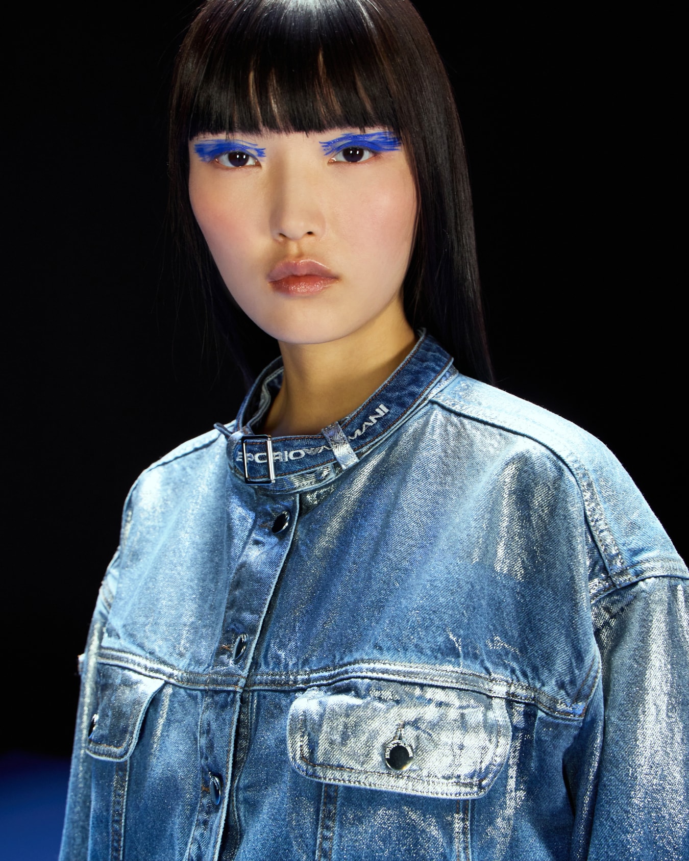 ASV Black Blue capsule collection washed organic-denim jacket Slide 5