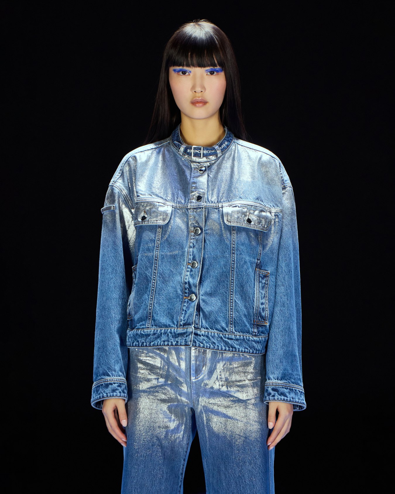 ASV Black Blue capsule collection washed organic-denim jacket Slide 2