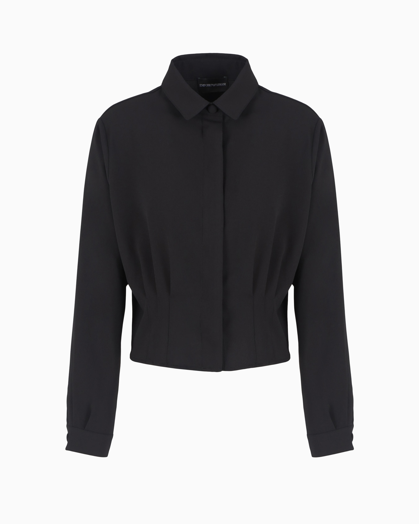 ASV Cropped-Hemd aus recyceltem Krepp-Gewebe mit Rückenspange Folie 0