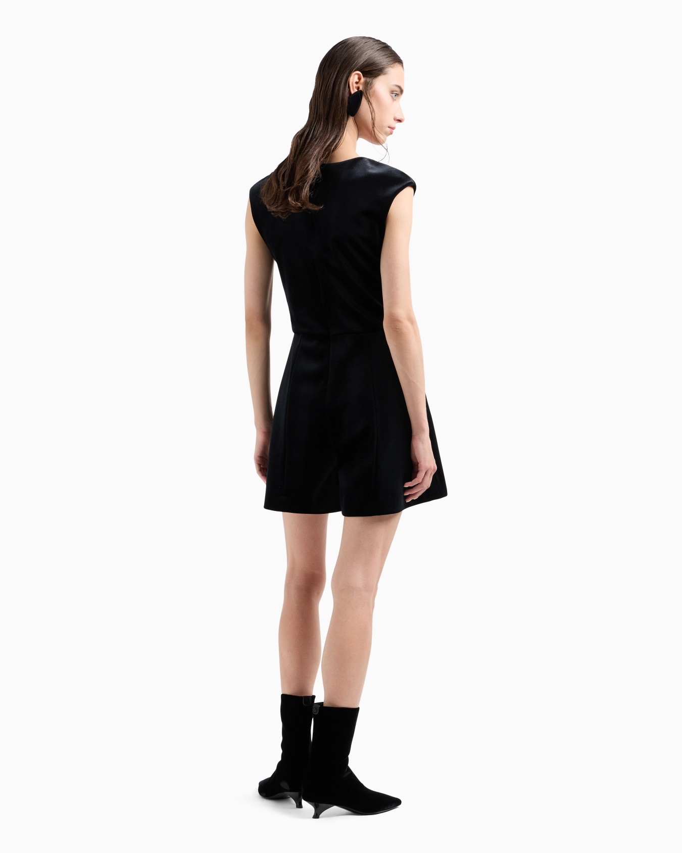Tuta corta in jersey di ciniglia con rouches in organza Capsule Moon Slide 2