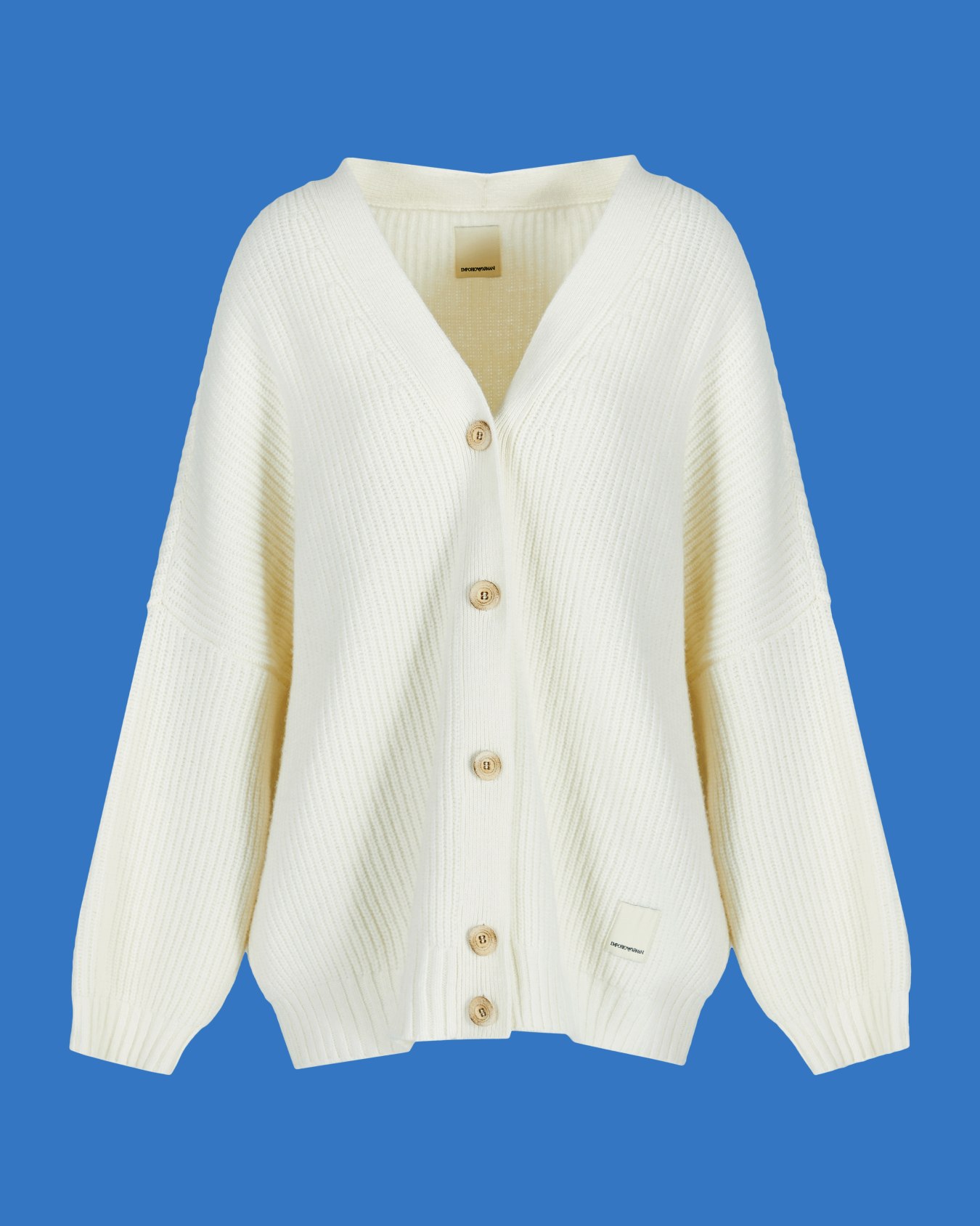 ASV Black Blue capsule collection cob-stitch wool cardigan Slide 0