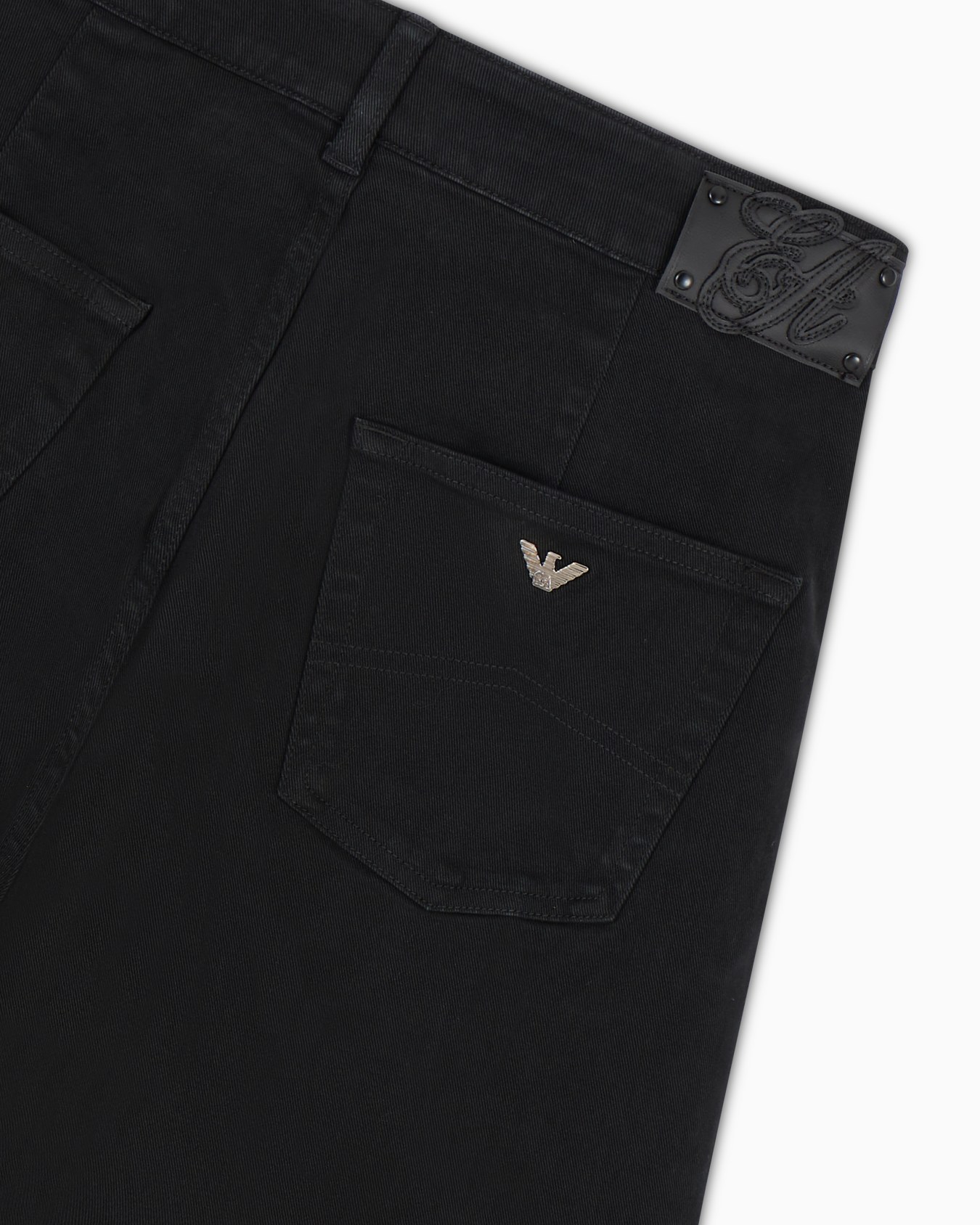 Jean J33 taille mi-haute avec jambe large courte en bull stretch teint en pièce Diapositive 6