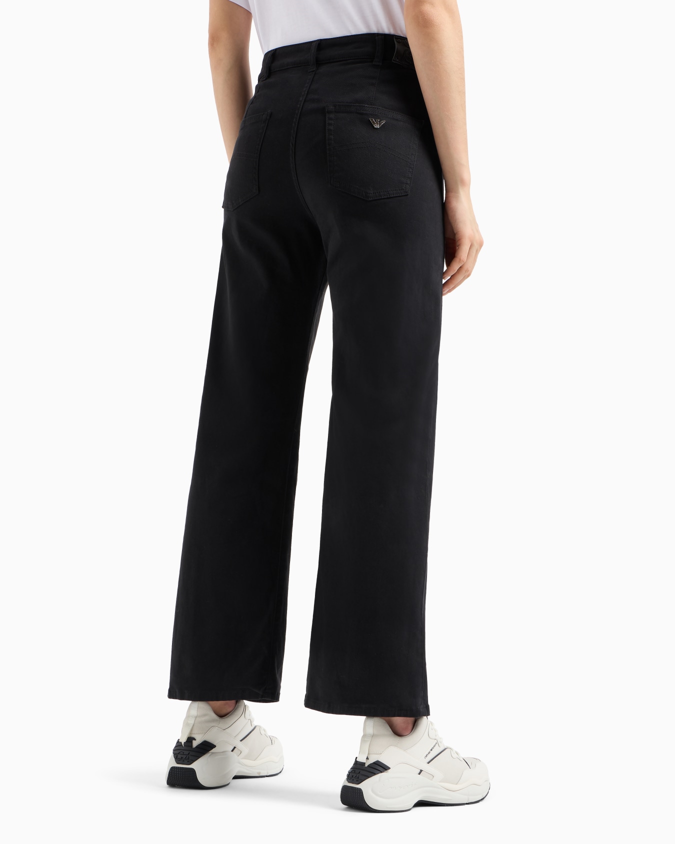 Jean J33 taille mi-haute avec jambe large courte en bull stretch teint en pièce Diapositive 3