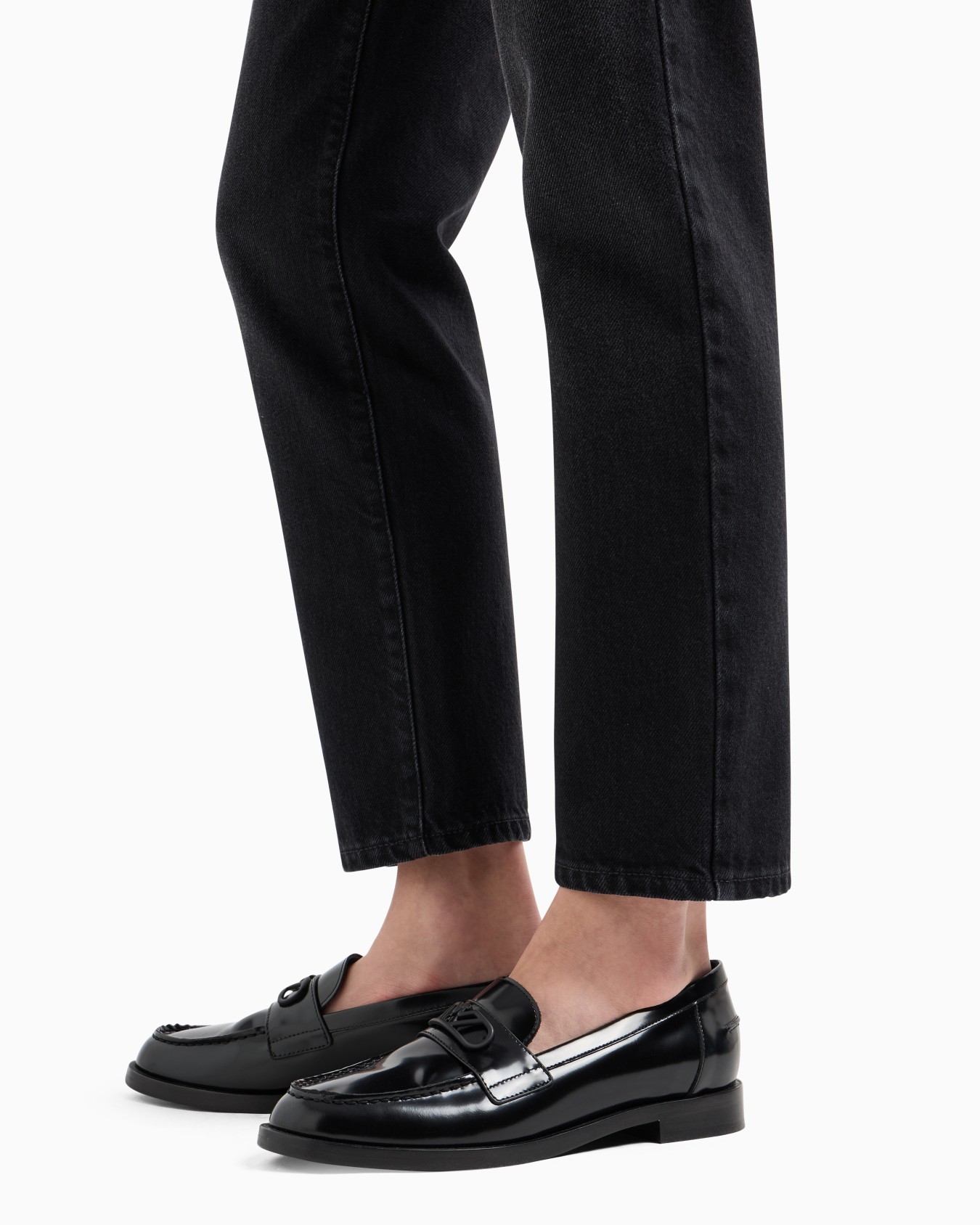 Vaqueros J36 de cintura media y pernera recta en denim efecto vintage Diapositiva 4