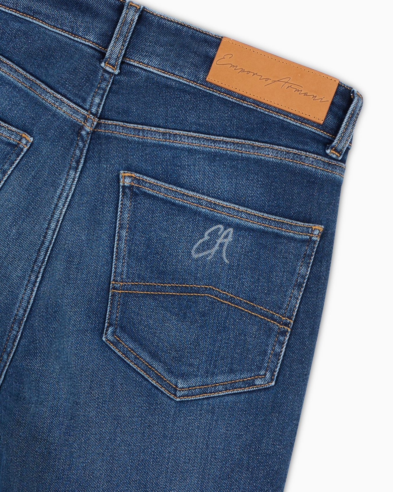 ASV J47 mid-high rise jeans with a flared leg in a worn-look organic stretch denim Slide 4