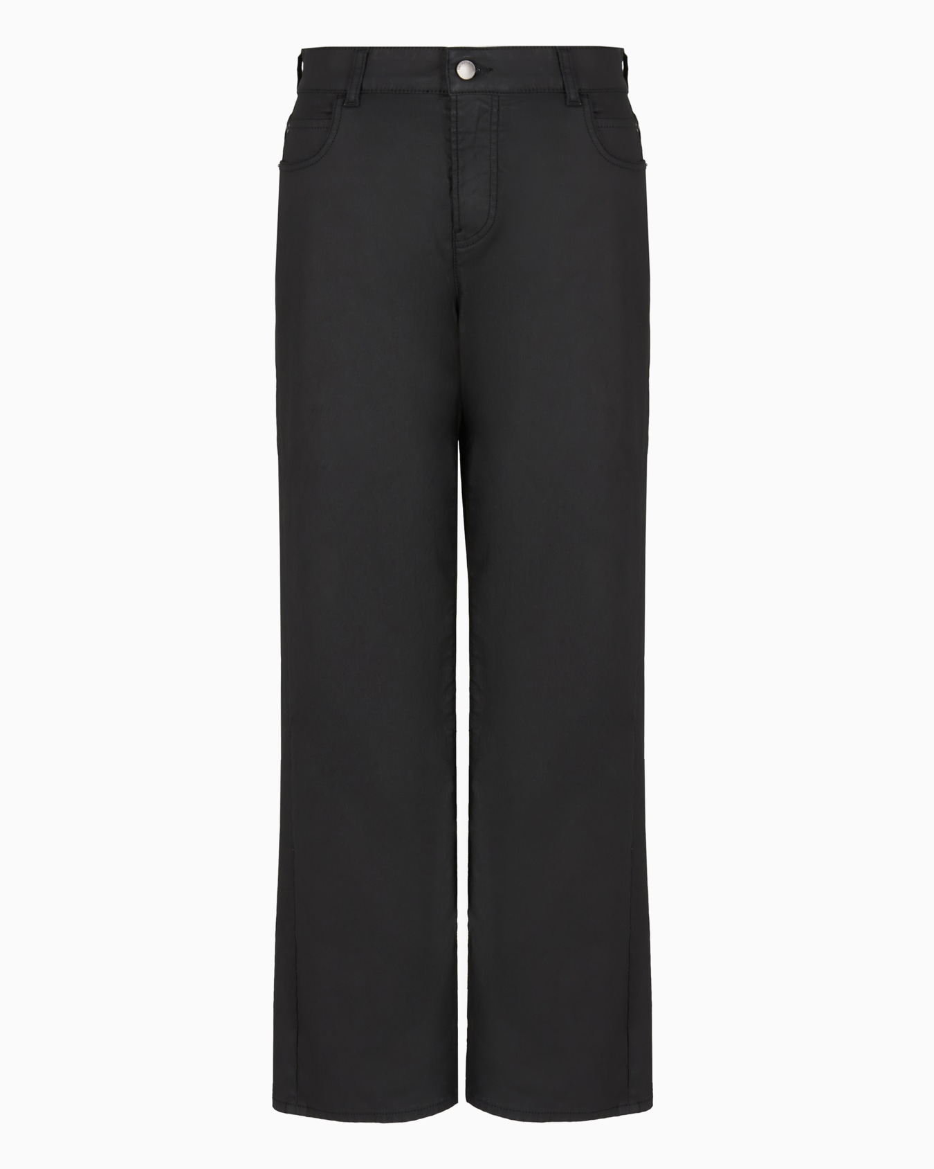 Jean J51 taille moyenne et jambe droite courte en denim enduit stretch Diapositive 0