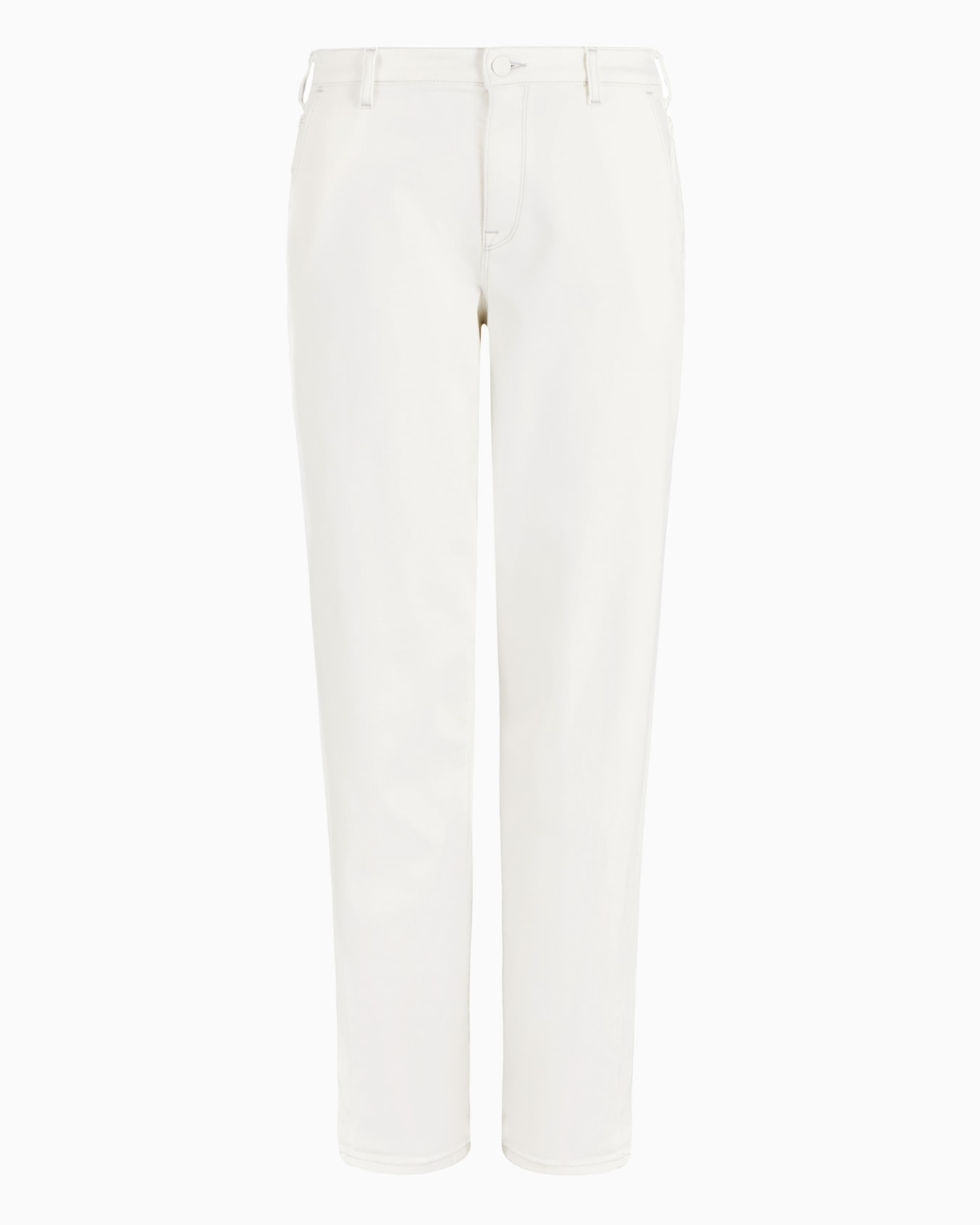 J5A mid-rise, relaxed-leg trousers in jersey with a denim back Slide 0