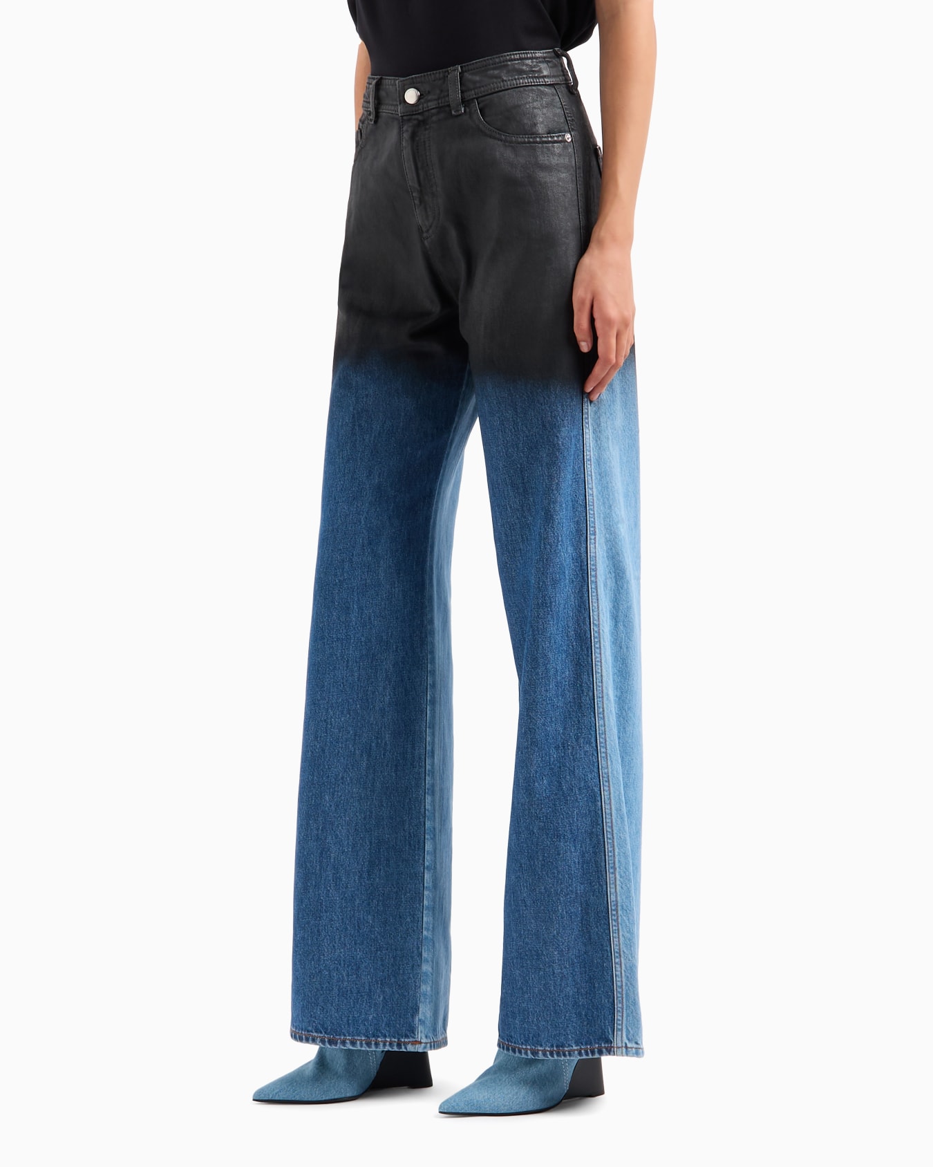 Vaqueros en denim orgánico lavado cápsula Black Blue ASV Diapositiva 1