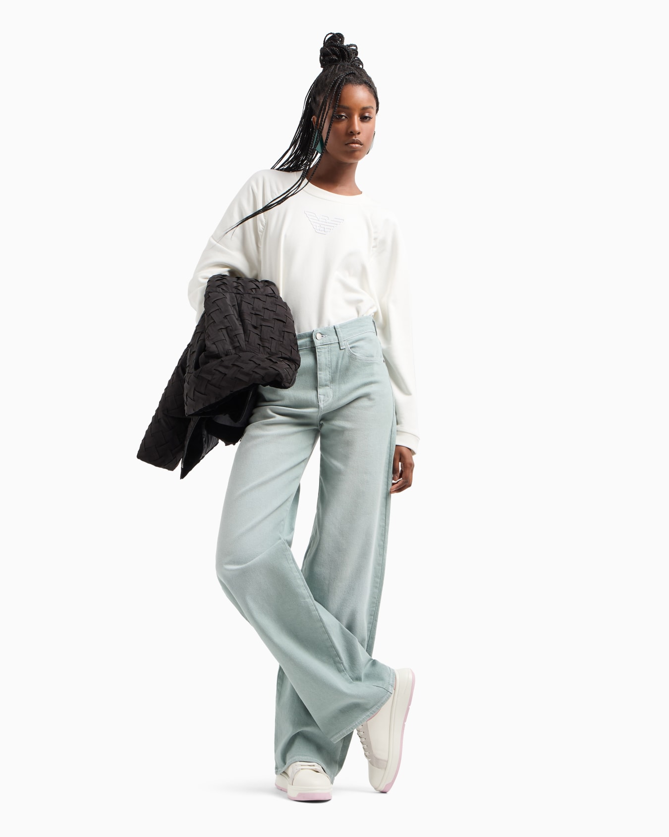 J7E mid-rise straight-leg jeans in piece-dyed cotton drill Slide 3