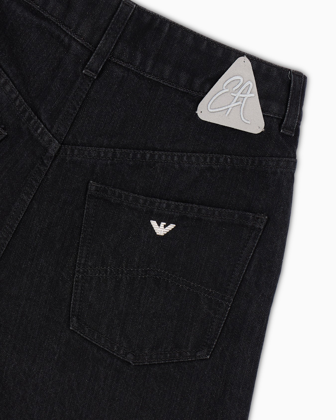 Jean J8B taille mi-haute et jambe très large en denim lurex Diapositive 5