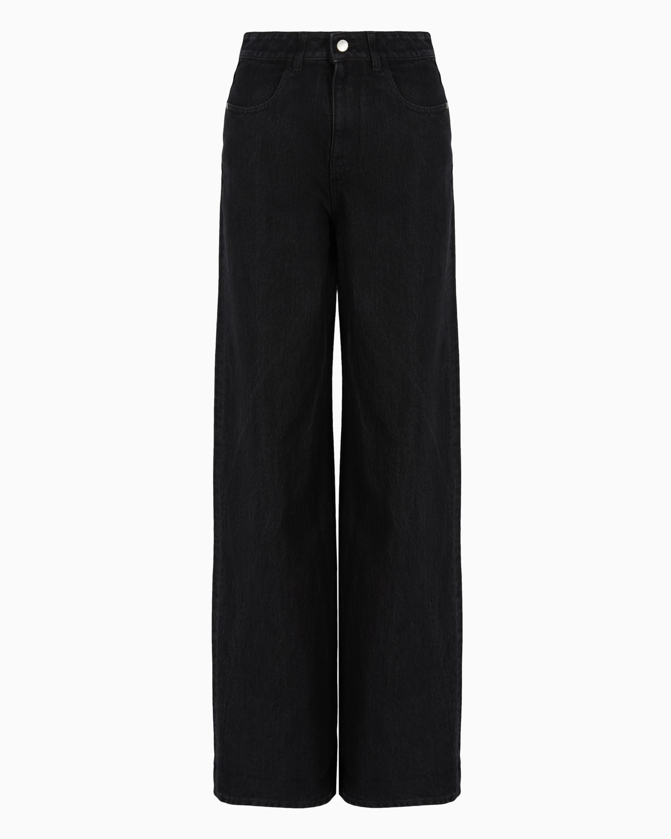 Jean J8B taille mi-haute et jambe très large en denim lurex Diapositive 0