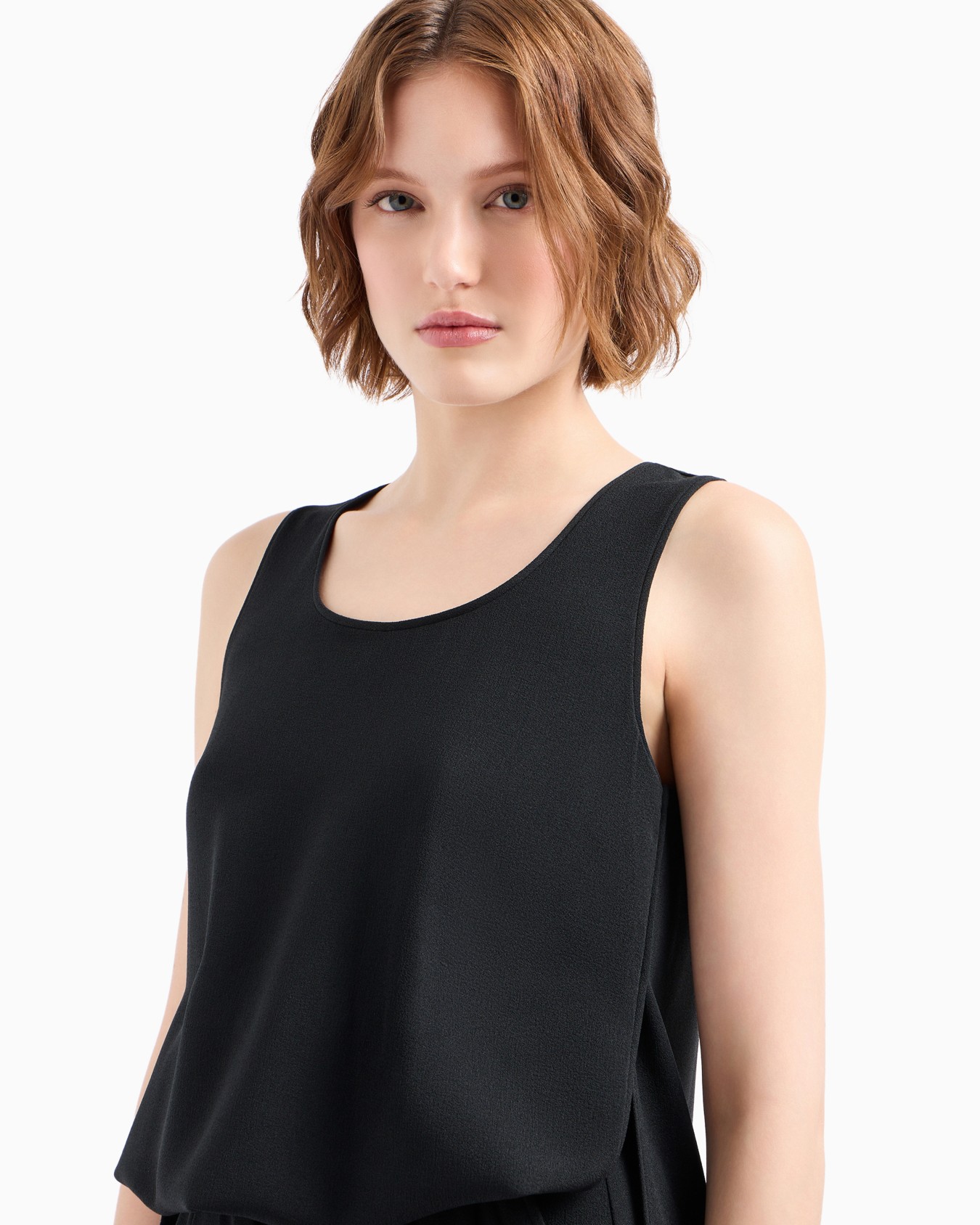 Top en tissu sablé stretch avec fentes latérales Diapositive 5