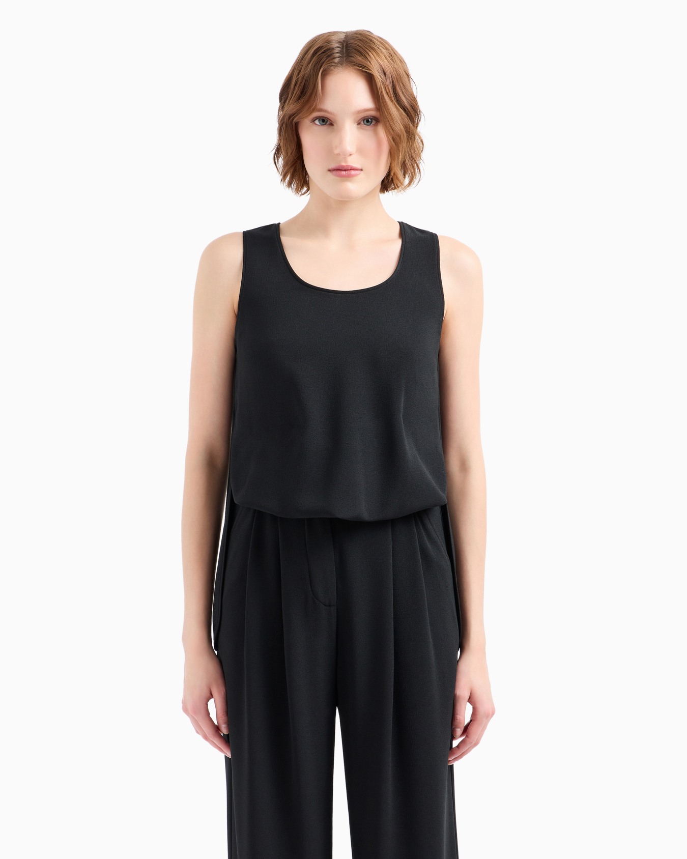 Top en tissu sablé stretch avec fentes latérales Diapositive 2