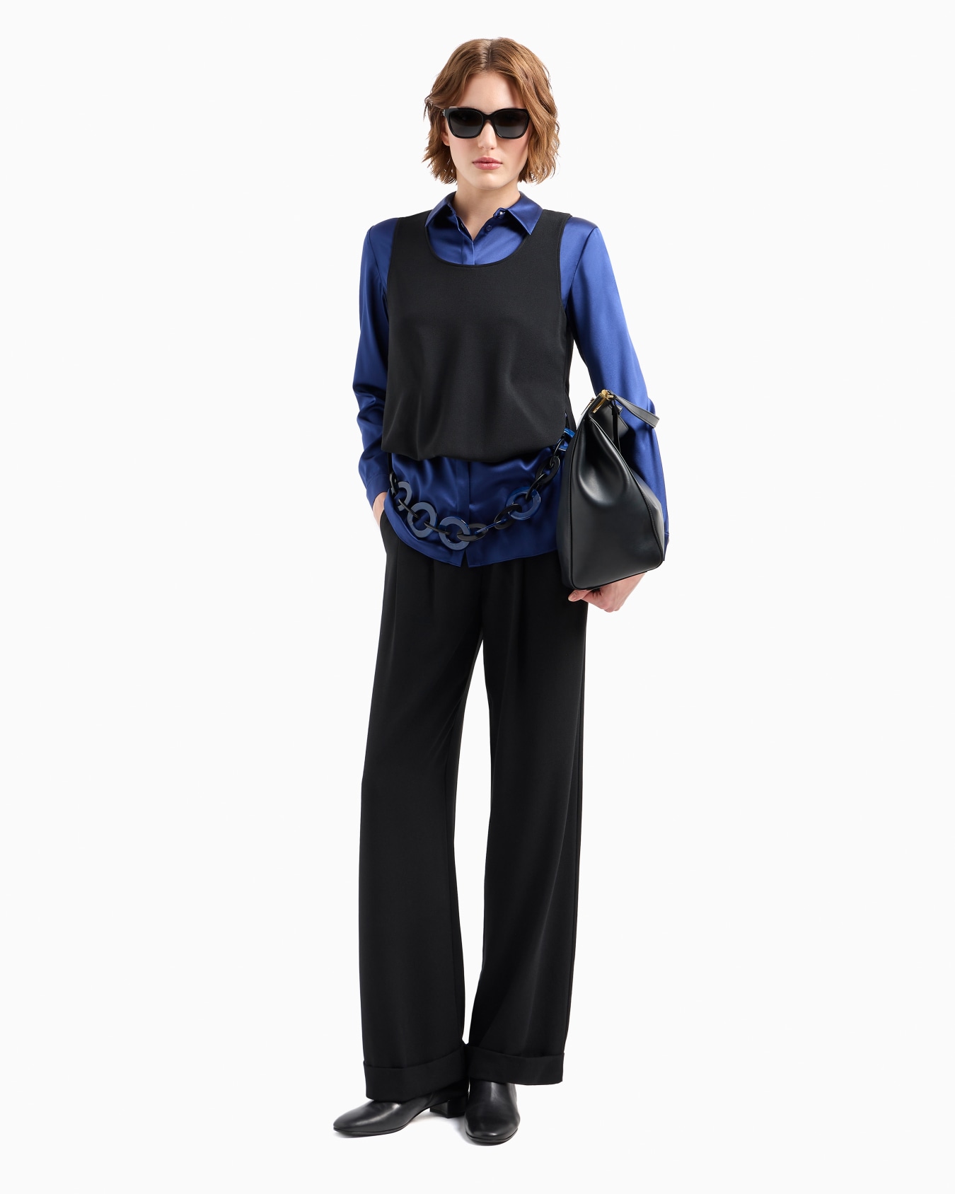 Top en tissu sablé stretch avec fentes latérales Diapositive 4