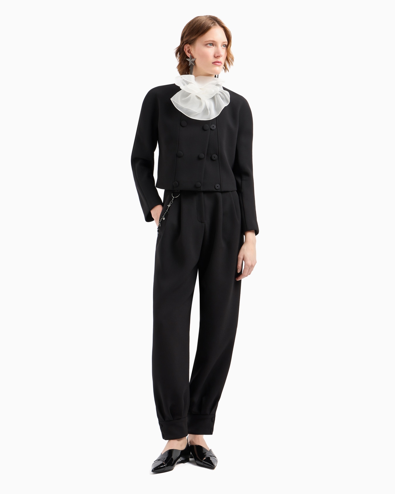 Top en jersey chenille avec broche à maxi volants en organza Capsule Moon Diapositive 4