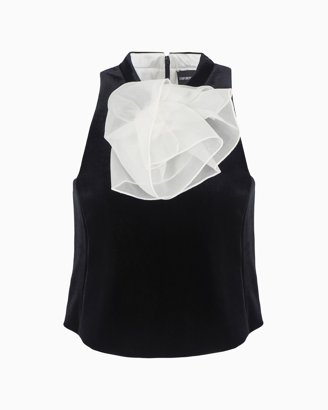 Top en jersey chenille avec broche à maxi volants en organza Capsule Moon Diapositive 0