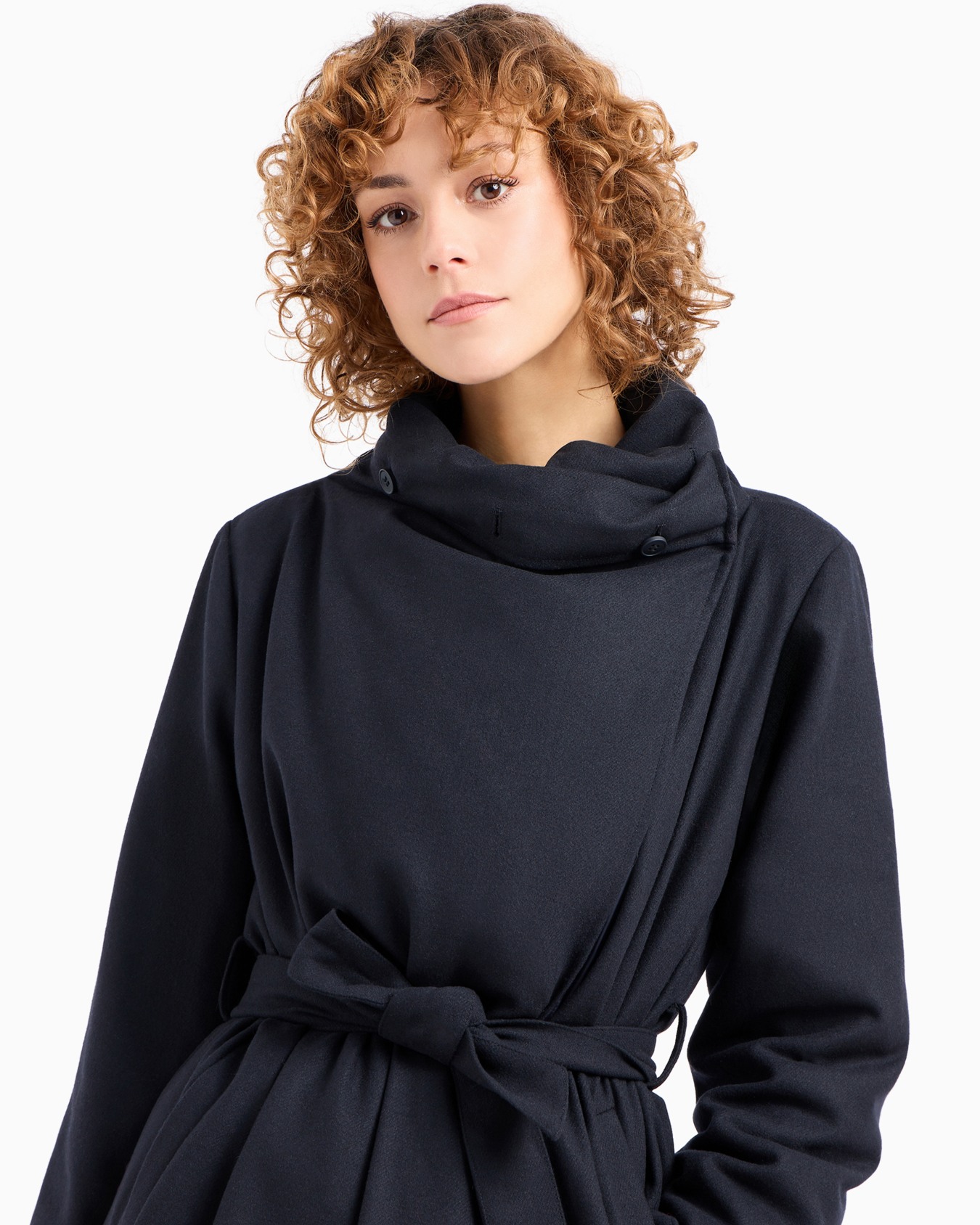 ASV long, two-in-one wool-blend down jacket with recycled down padding Slide 5