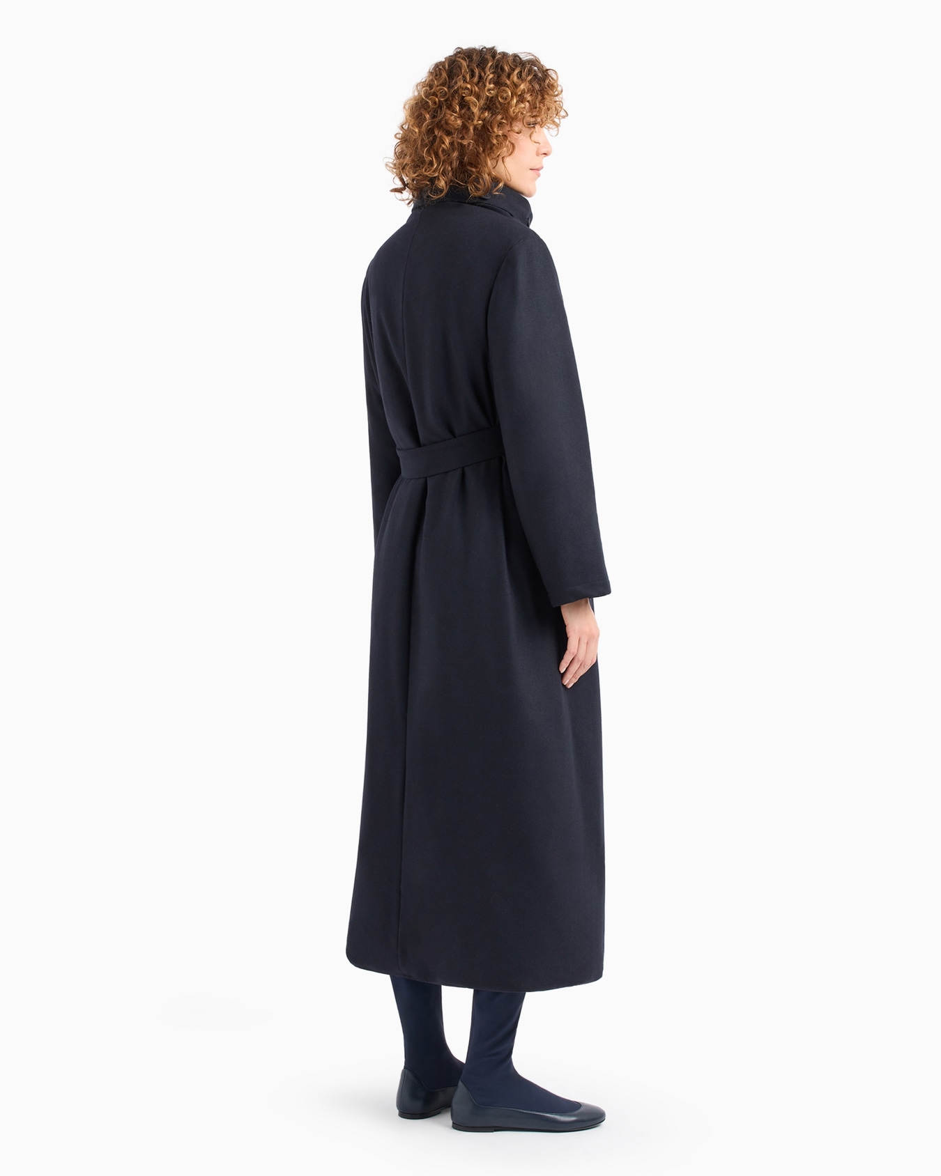 ASV long, two-in-one wool-blend down jacket with recycled down padding Slide 3