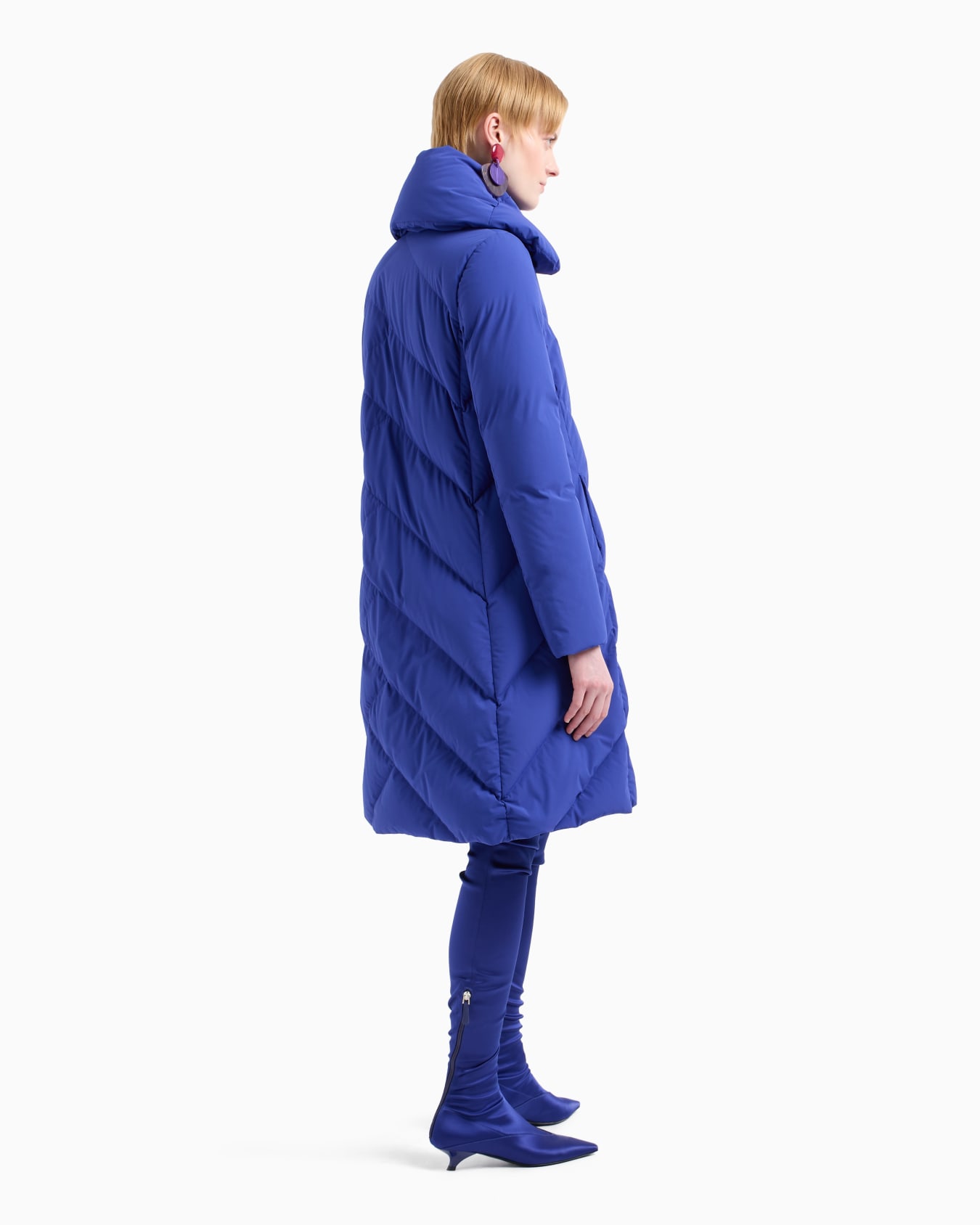 Doudoune 3/4 déperlante en nylon matelassé avec plumes recyclées ASV Diapositive 2