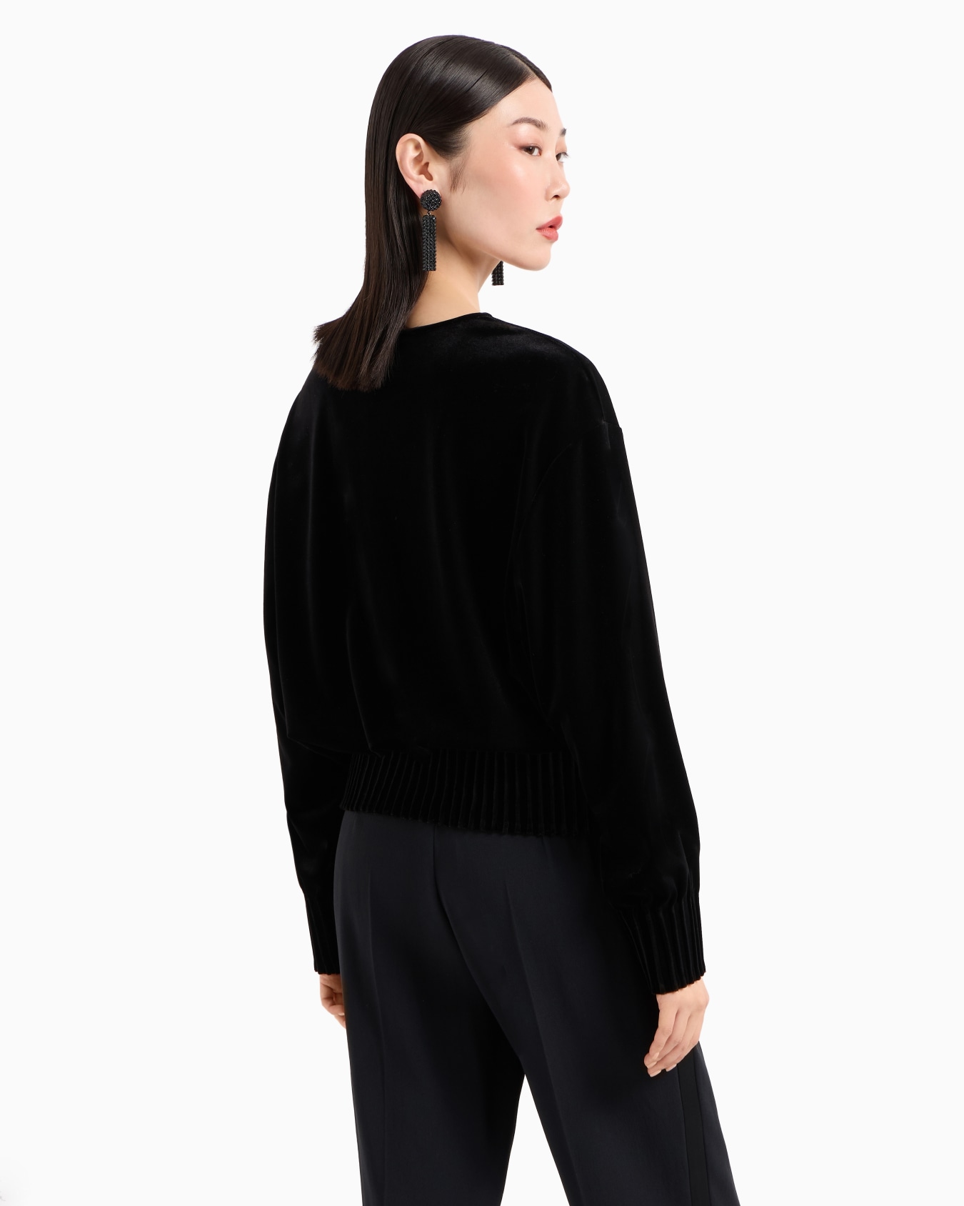 Chenille sweatshirt with shoulder buttons Diapositiva 2