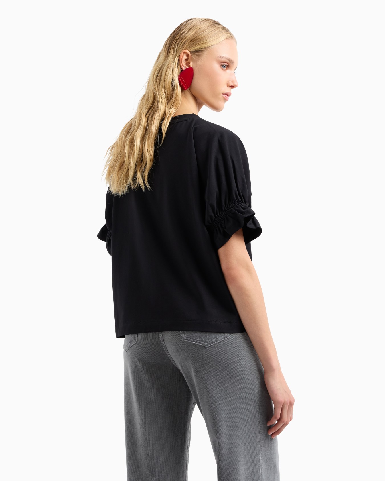 ASV organic stretch jersey T-shirt with eagle embroidery Slide 2
