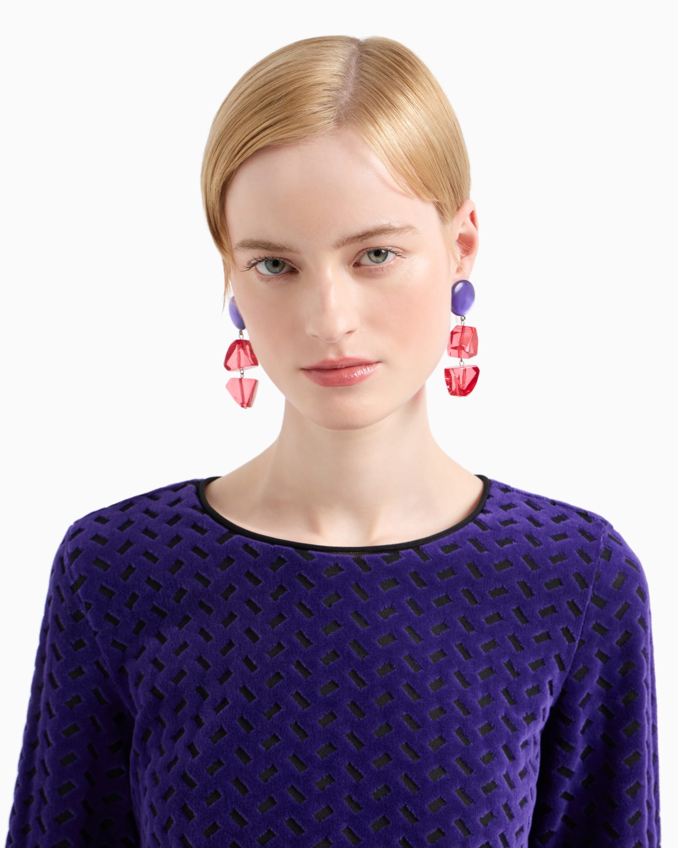 Soft-touch devoré-pattern jumper Slide 4