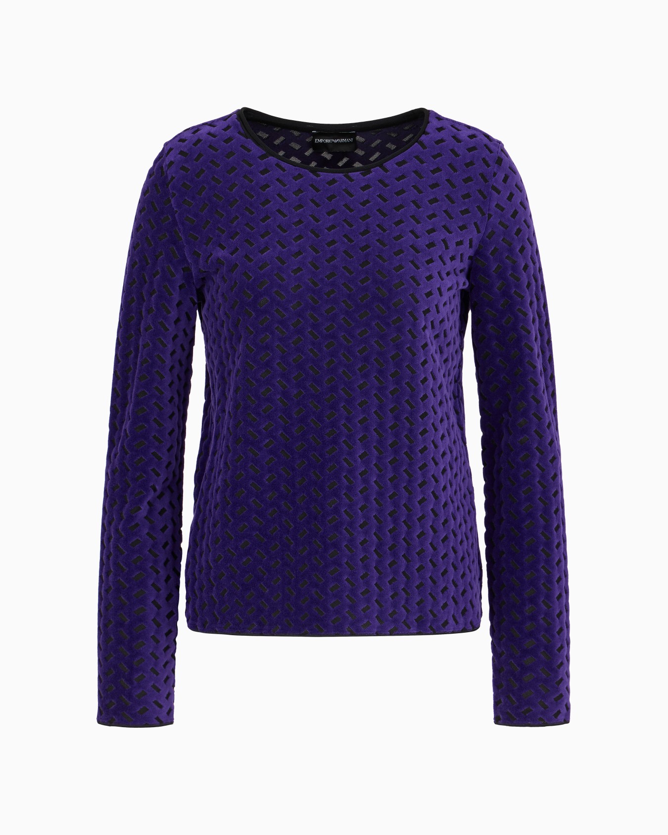 Soft-touch devoré-pattern jumper Slide 0