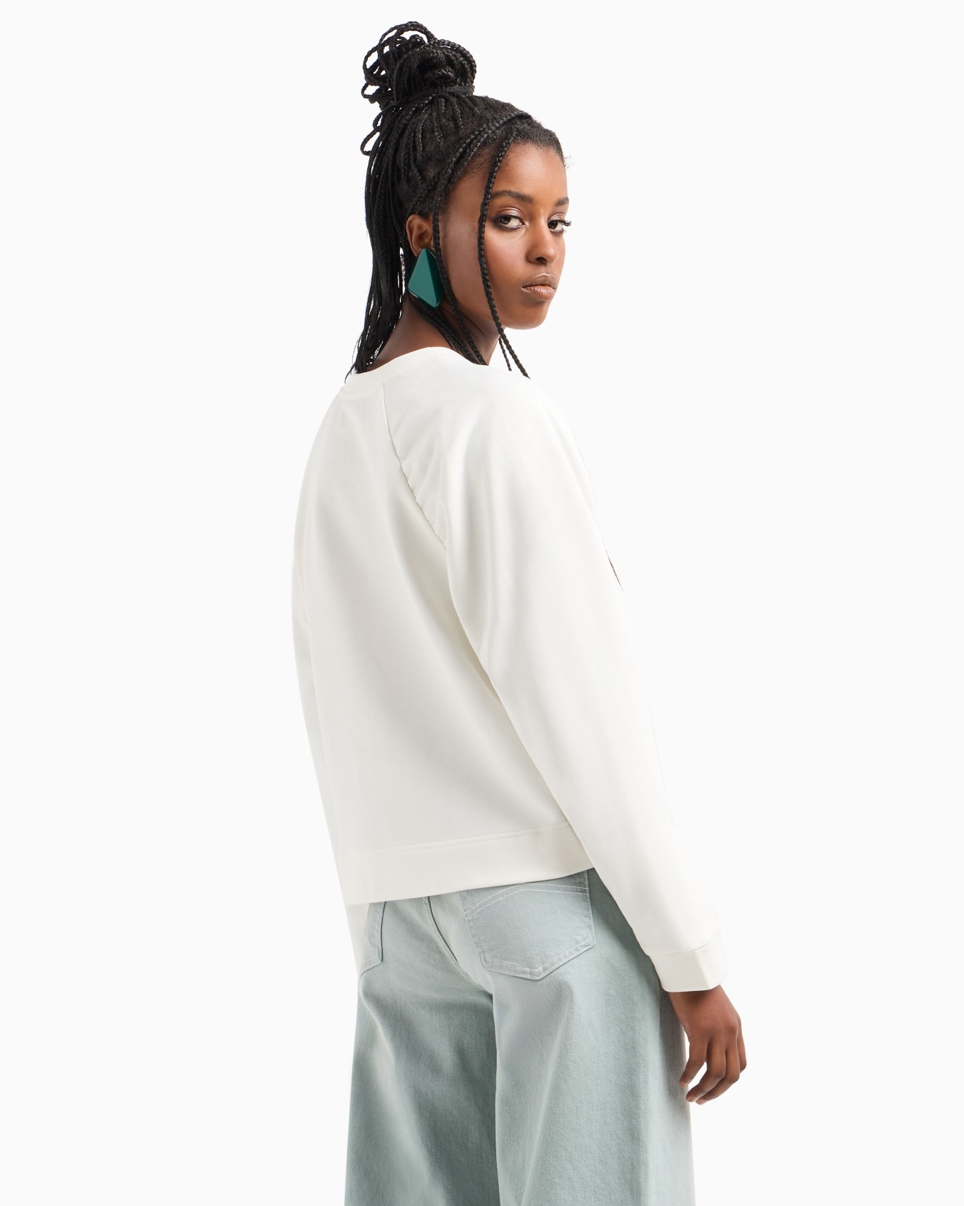 ASV organic French terry sweatshirt with shiny rubberised eagle Diapositiva 2