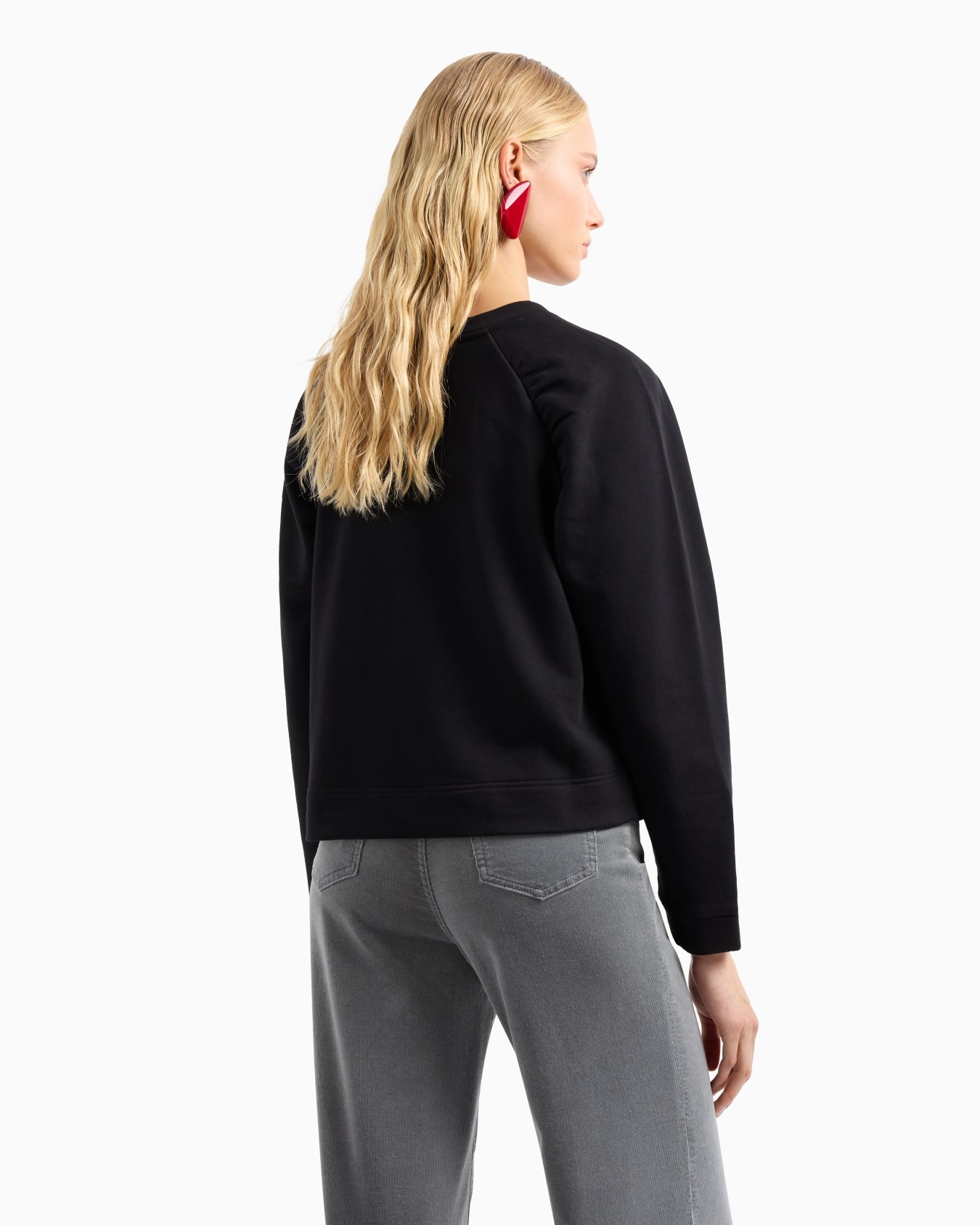 ASV organic French terry sweatshirt with shiny rubberised eagle Slide 2