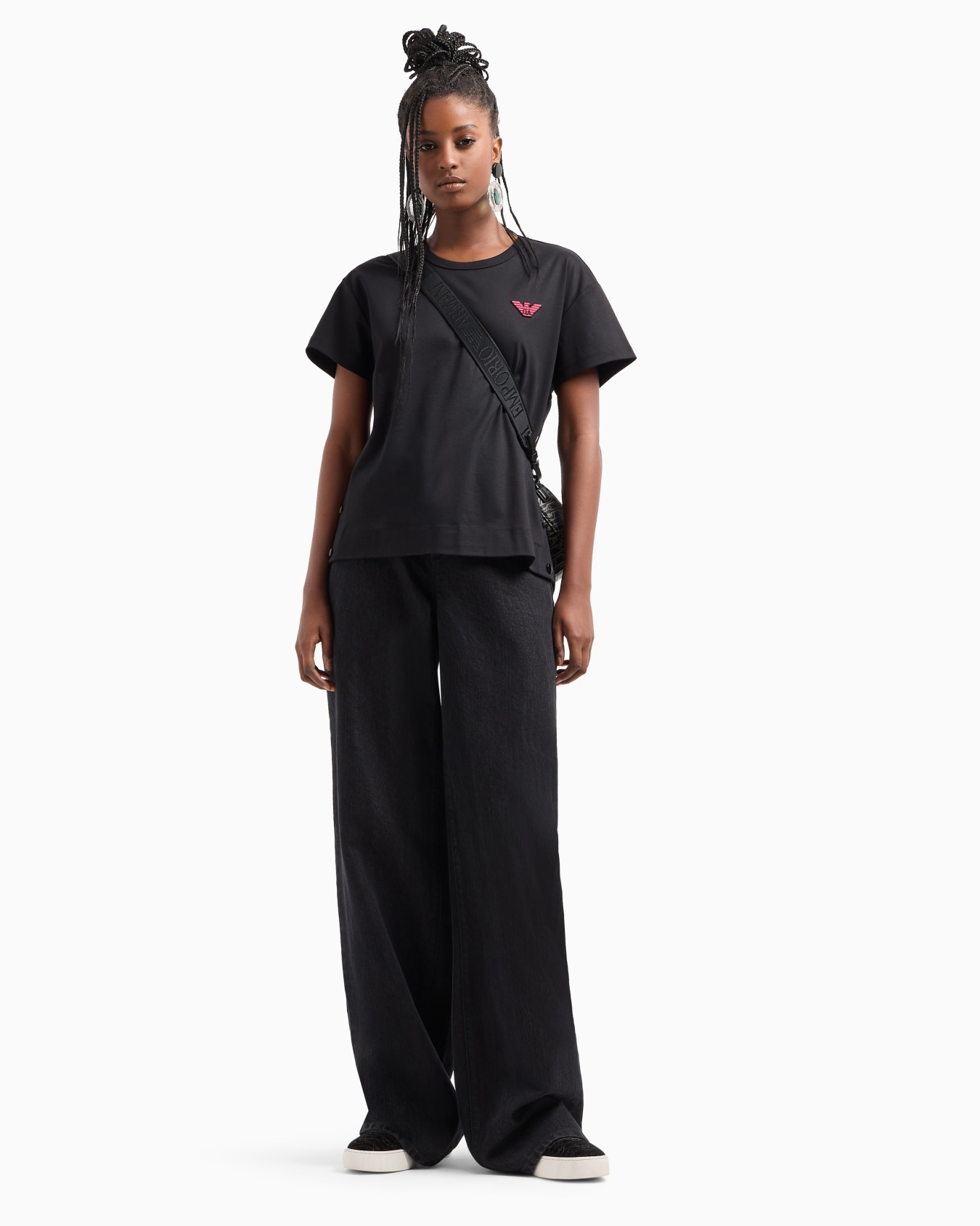T-shirt avec boutons-pression latéraux en jersey biologique mercerisé Supima ASV Diapositive 3