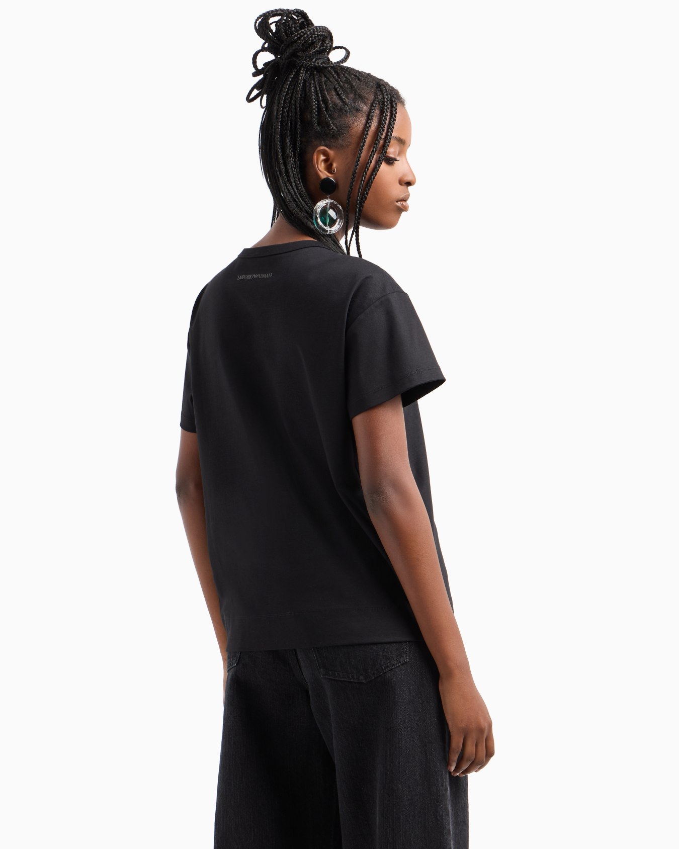 T-shirt avec boutons-pression latéraux en jersey biologique mercerisé Supima ASV Diapositive 2