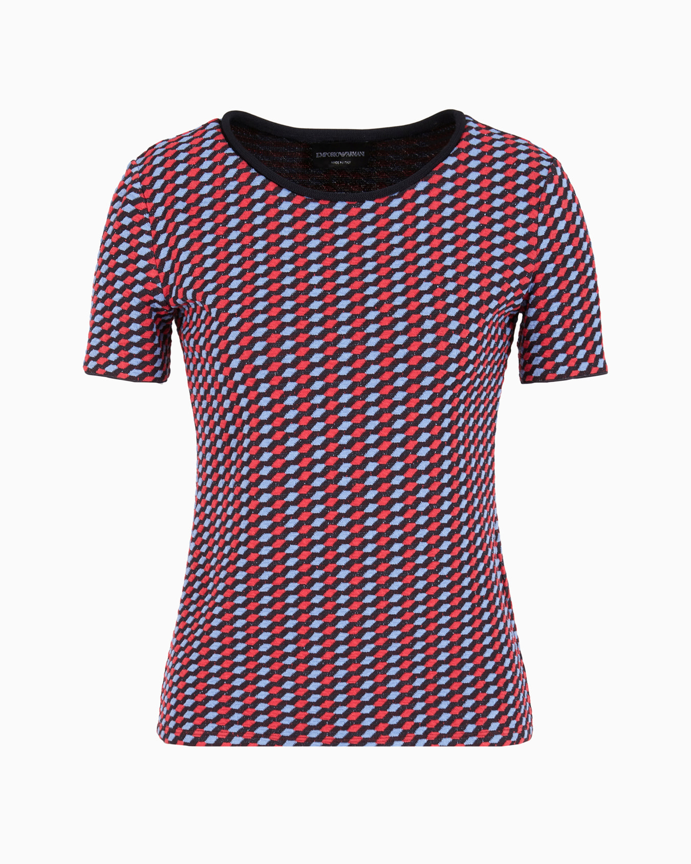 Jacquard jersey jumper with a 3D-effect embossed motif Slide 0