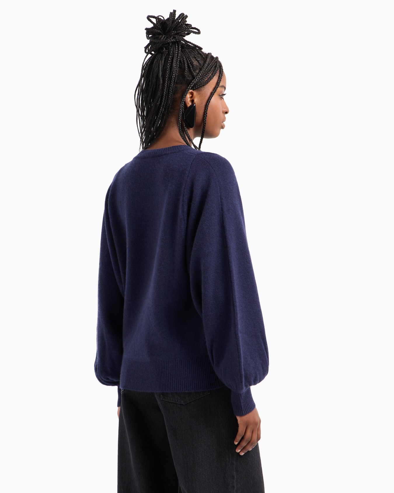 ASV balloon-sleeve jumper in a cashmere and virgin wool blend Slide 2
