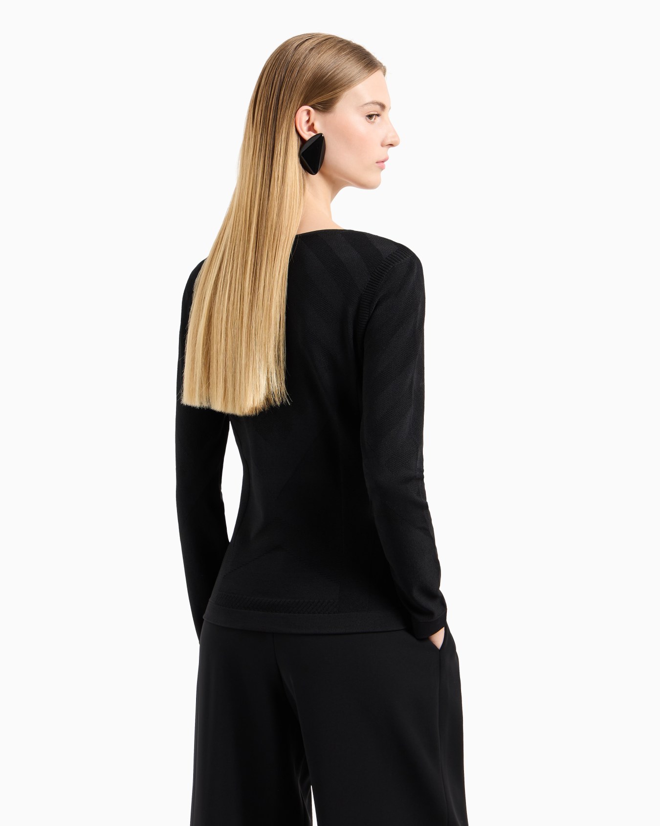 Jersey en mezcla de viscosa con elaboración acanalada y vanisé Diapositiva 2