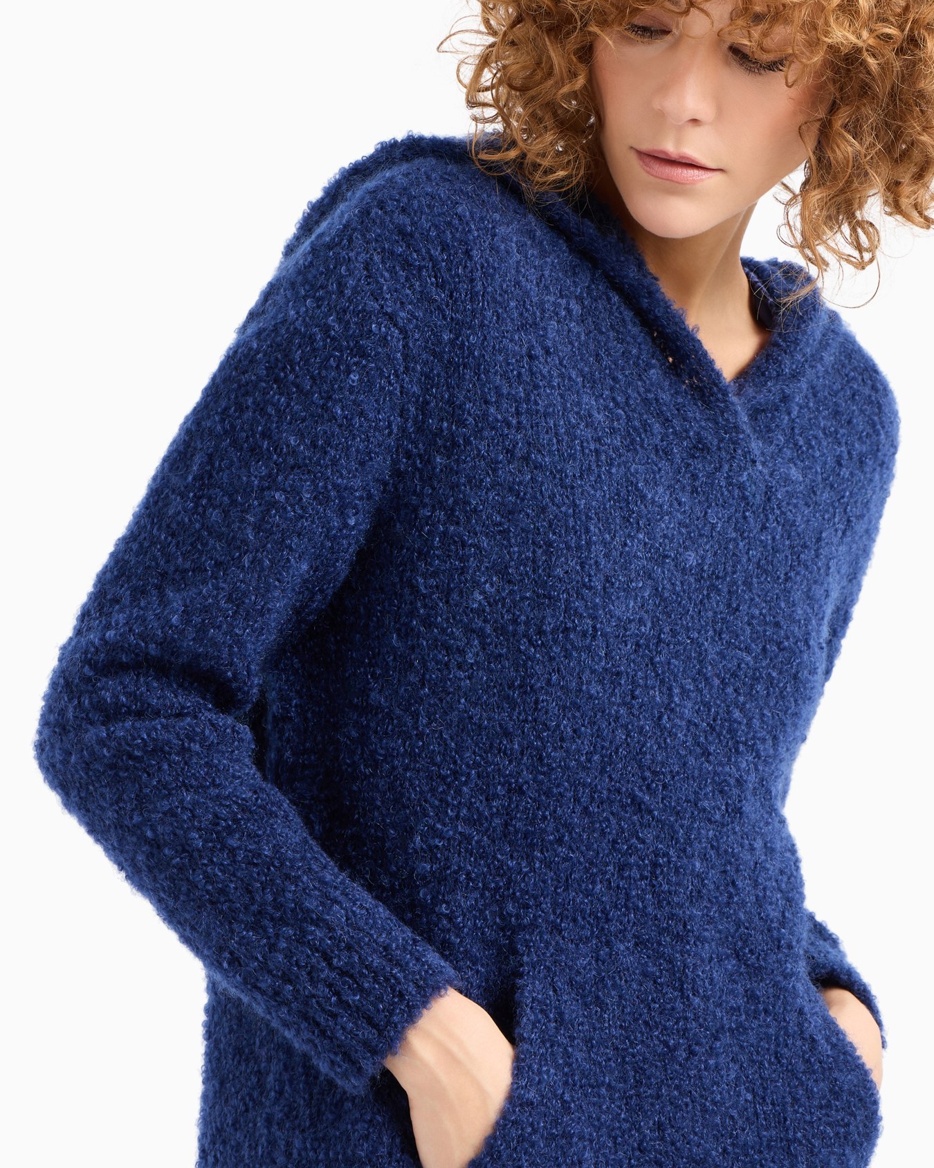 Pullover mit Kapuze aus Kaschgora in Glattstrick Folie 5