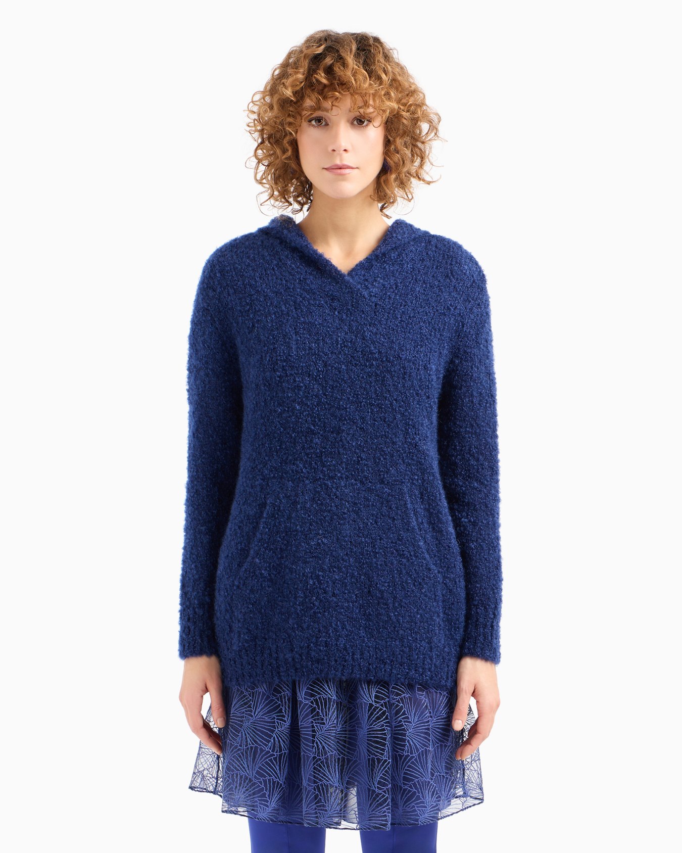 Pullover mit Kapuze aus Kaschgora in Glattstrick Folie 2