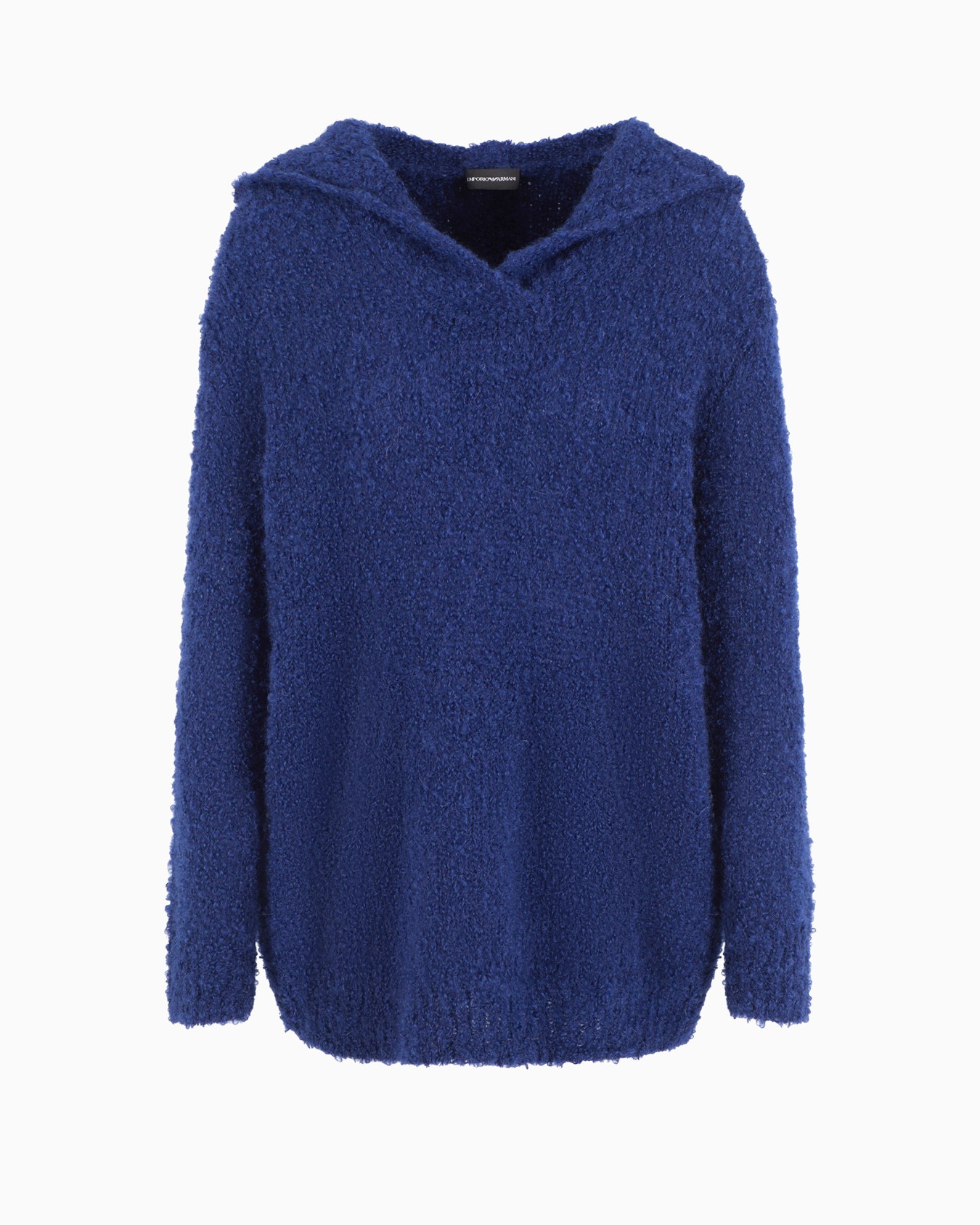 Pullover mit Kapuze aus Kaschgora in Glattstrick Folie 0
