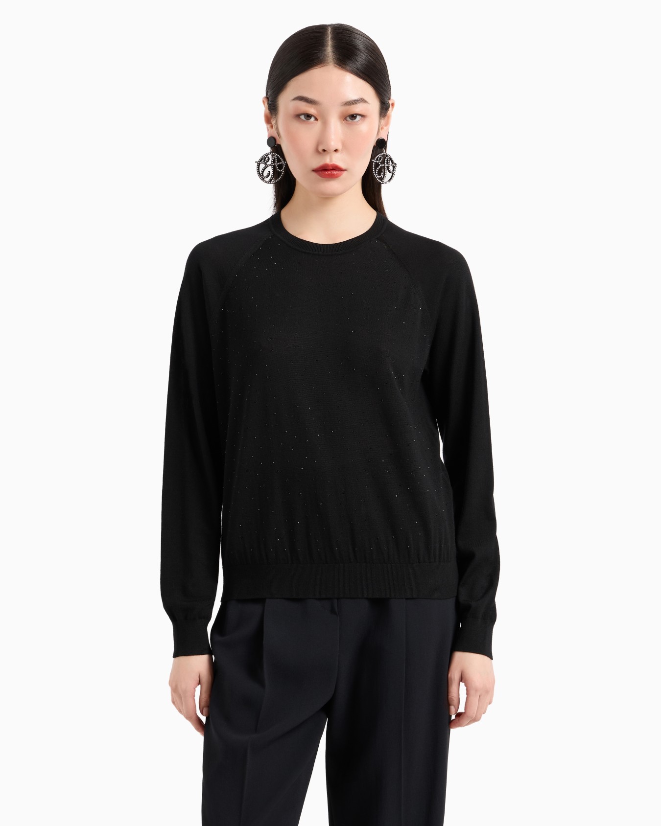Pull en laine rase avec micro strass Diapositive 1