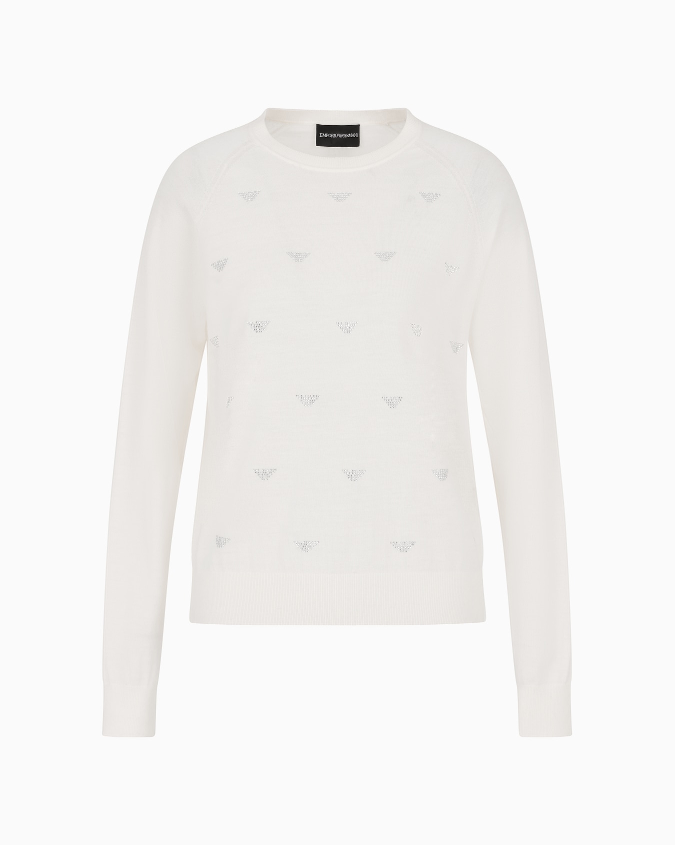 Pullover aus Wolle in Glattstrick mit Mikro-Strass Folie 0