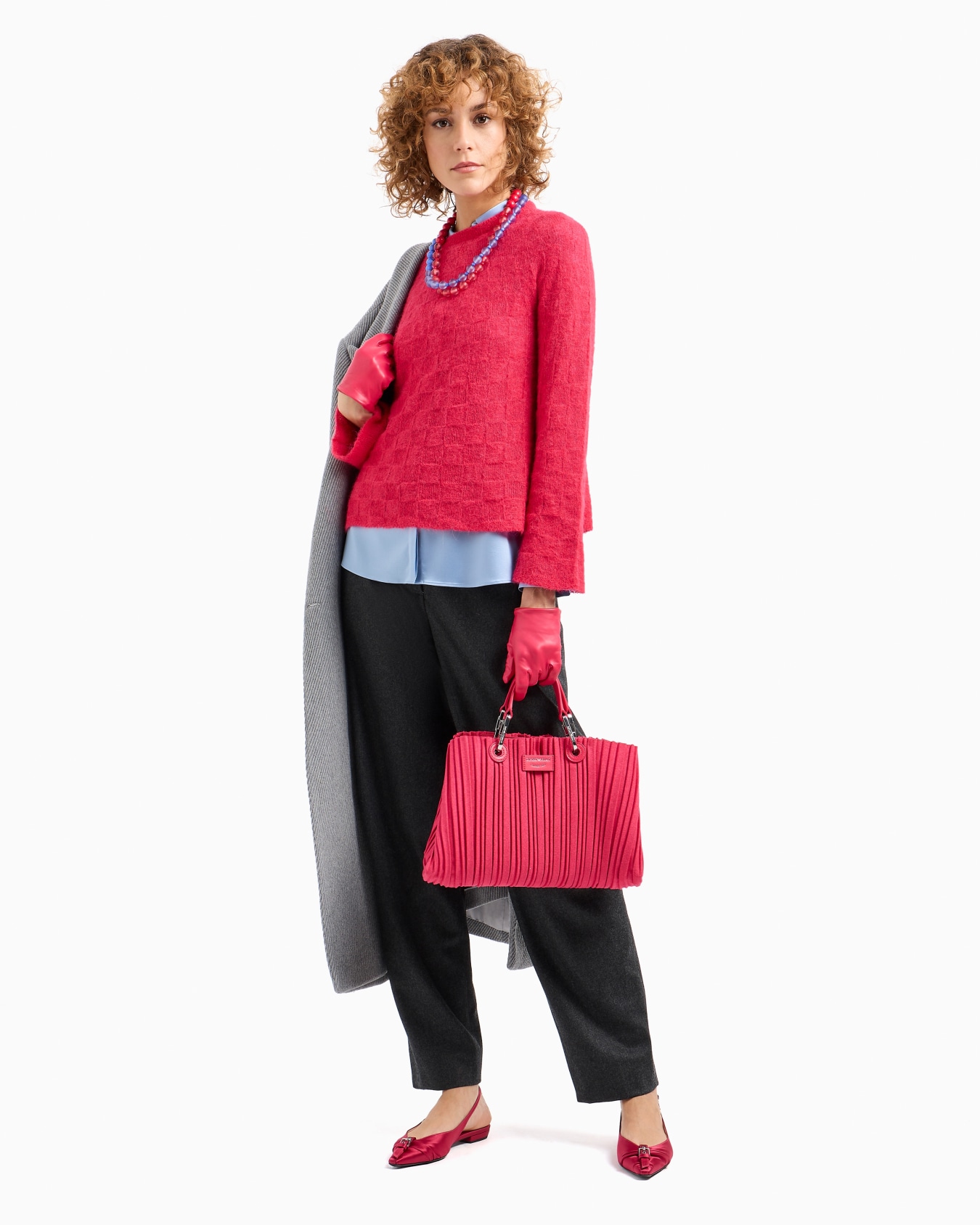 Pull à carreaux en alpaga sans couture Diapositive 4