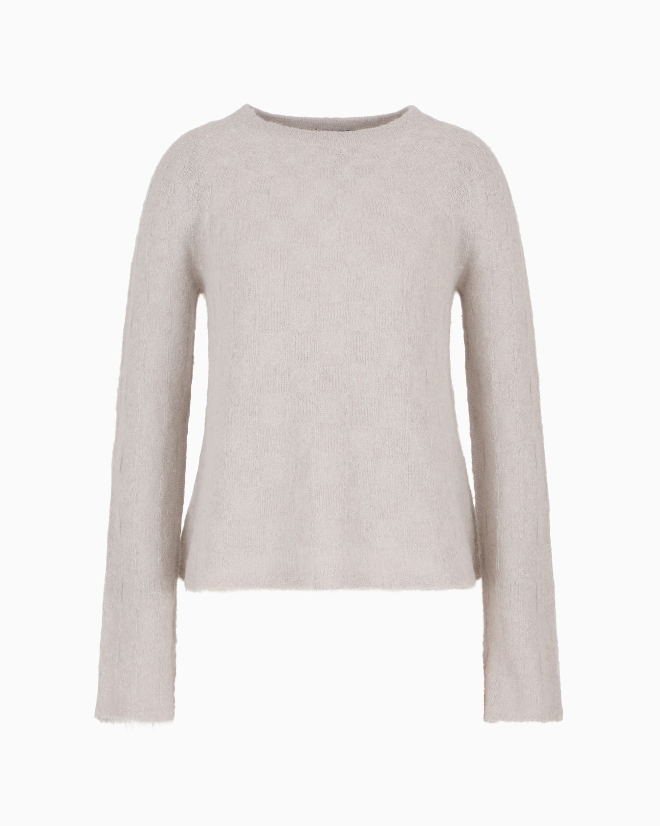 Pull à carreaux en alpaga sans couture Diapositive 0
