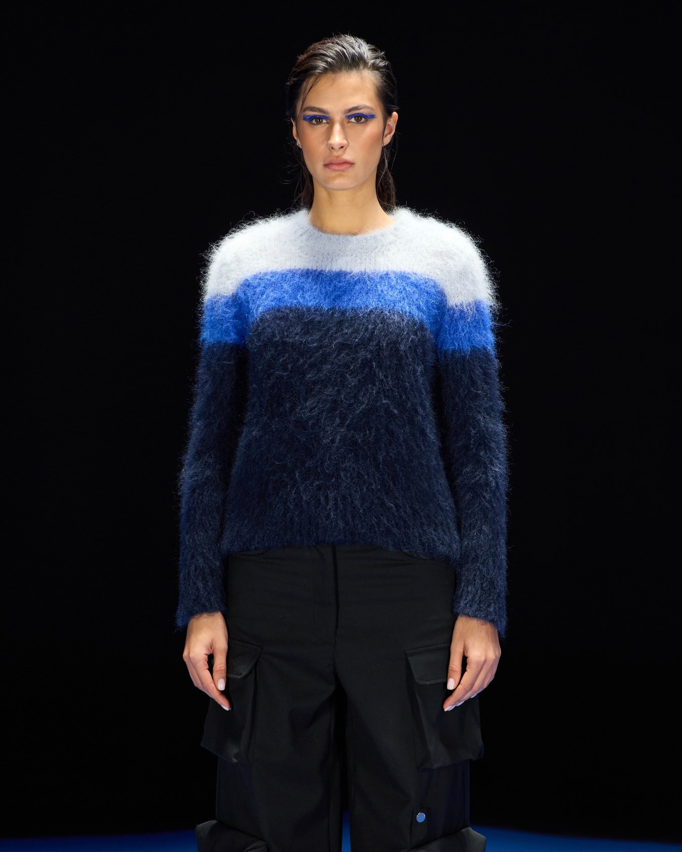 ASV Black Blue capsule collection wool-blend jumper Slide 2