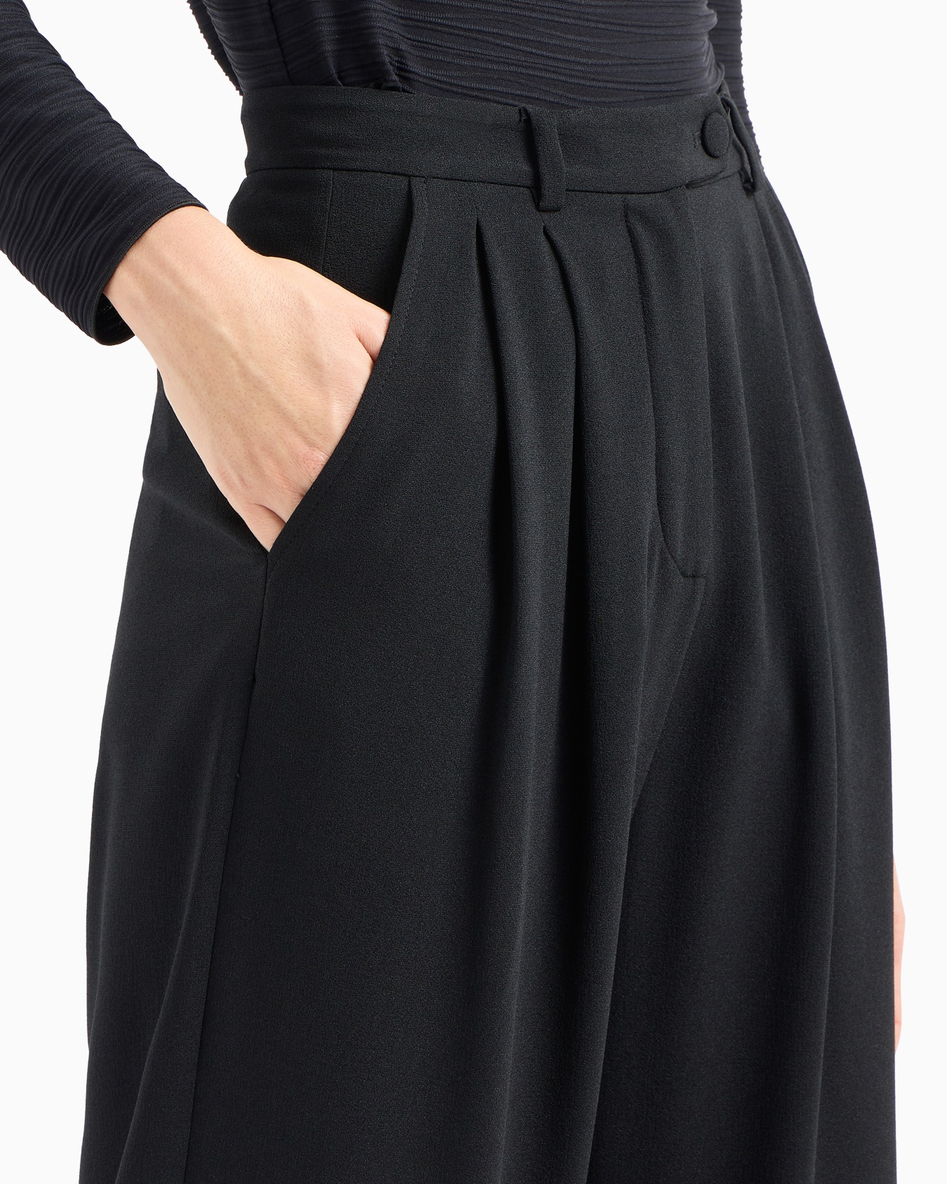 Bundfaltenhose aus Sablé-Stretchgewebe Folie 5